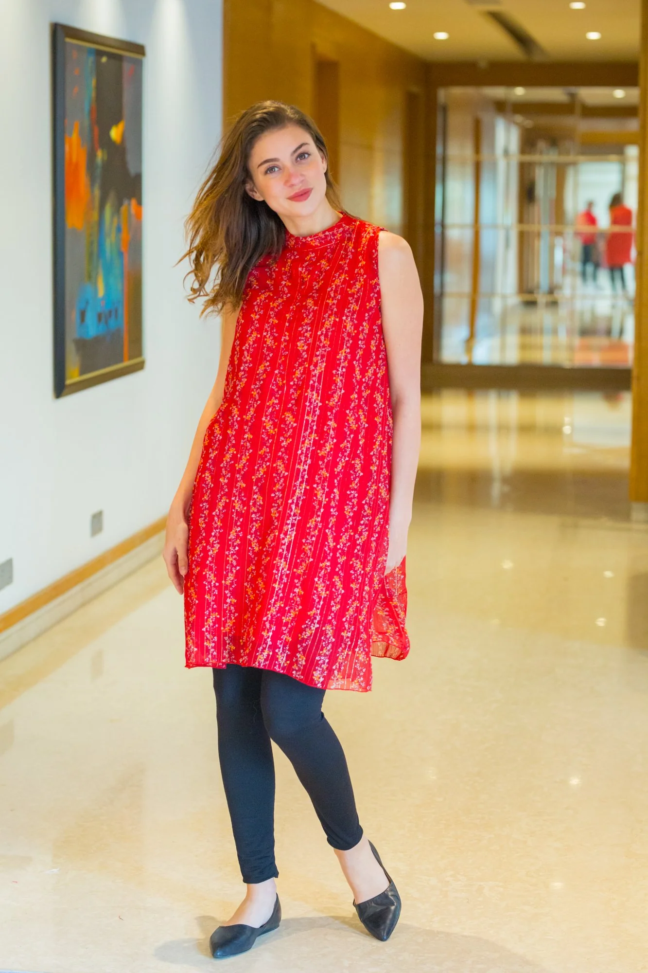 Premium Merry Red Maternity & Nursing Dress - Chenance