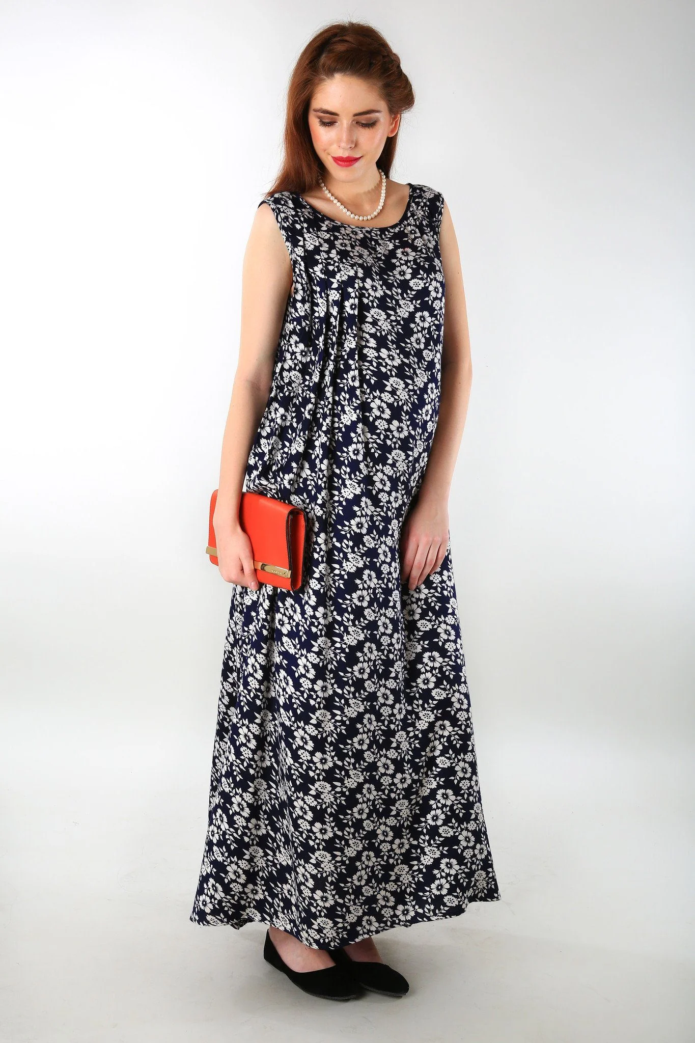 Printed Twill Flair Maternity Dress - Chenance