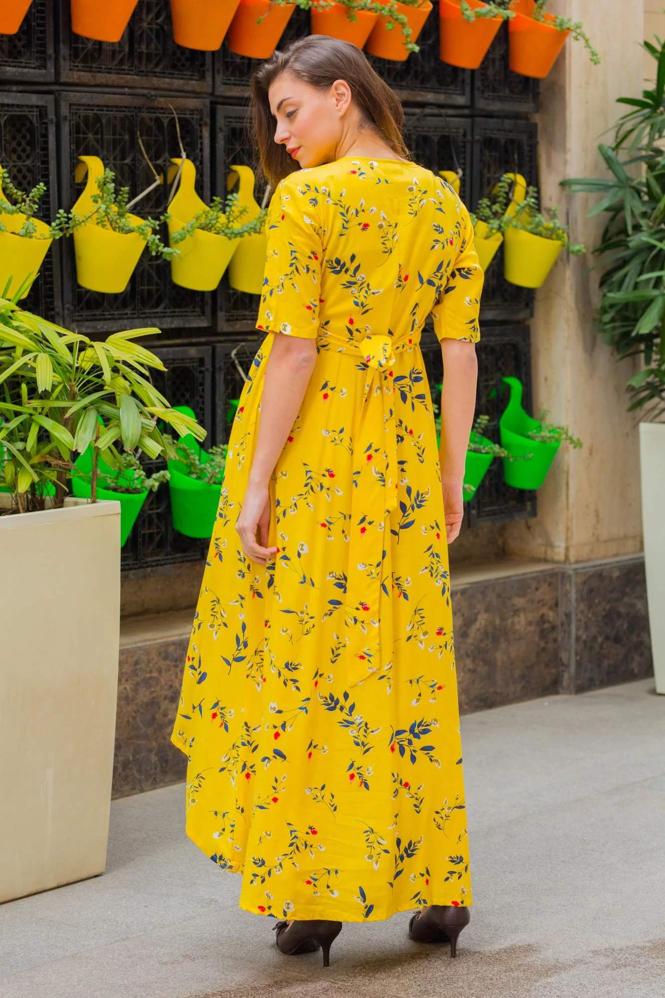 Honey Floral Maternity & Nursing Wrap Dress - Chenance