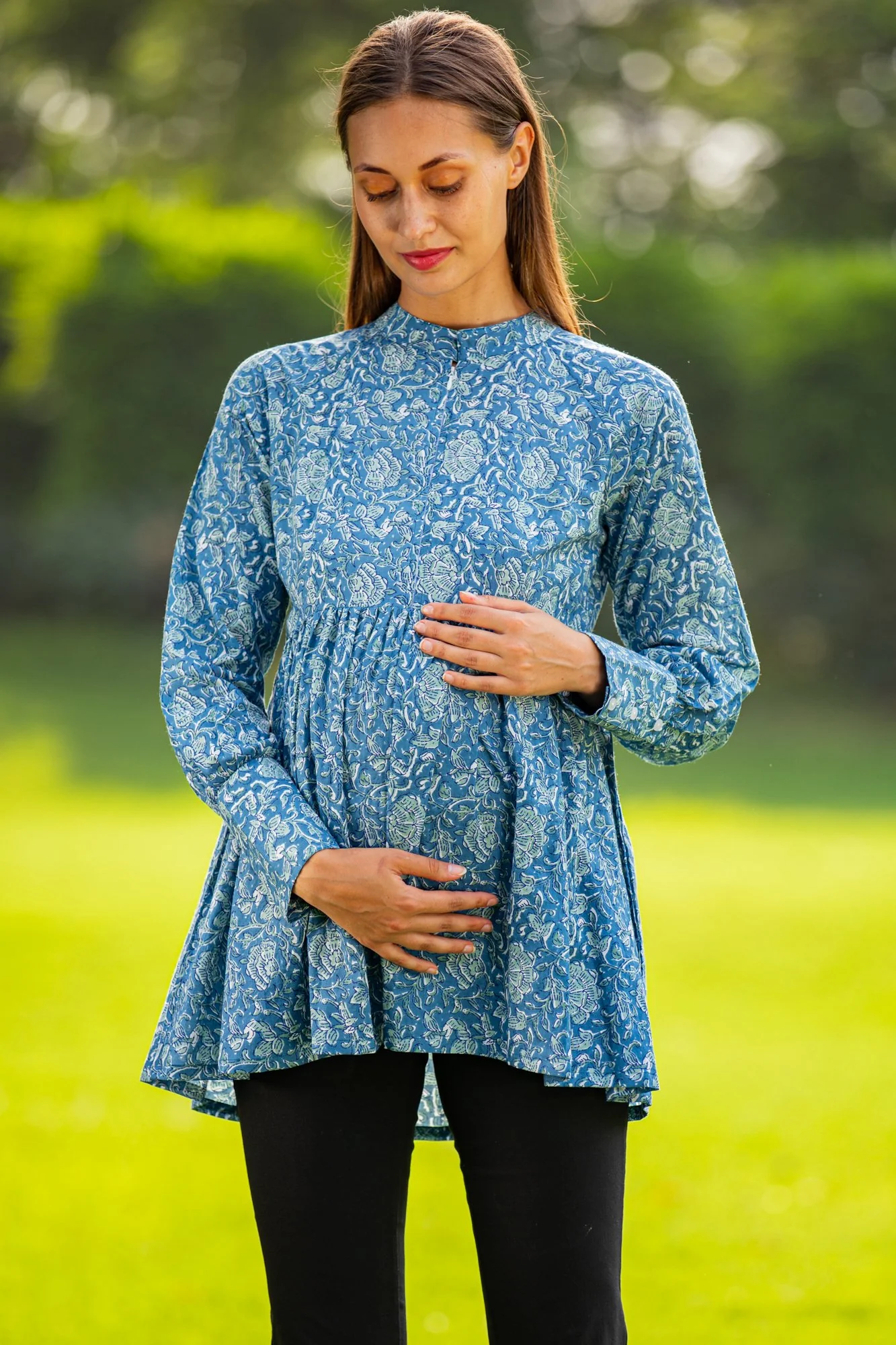 Peppy Cotton Maternity & Nursing Top - Chenance