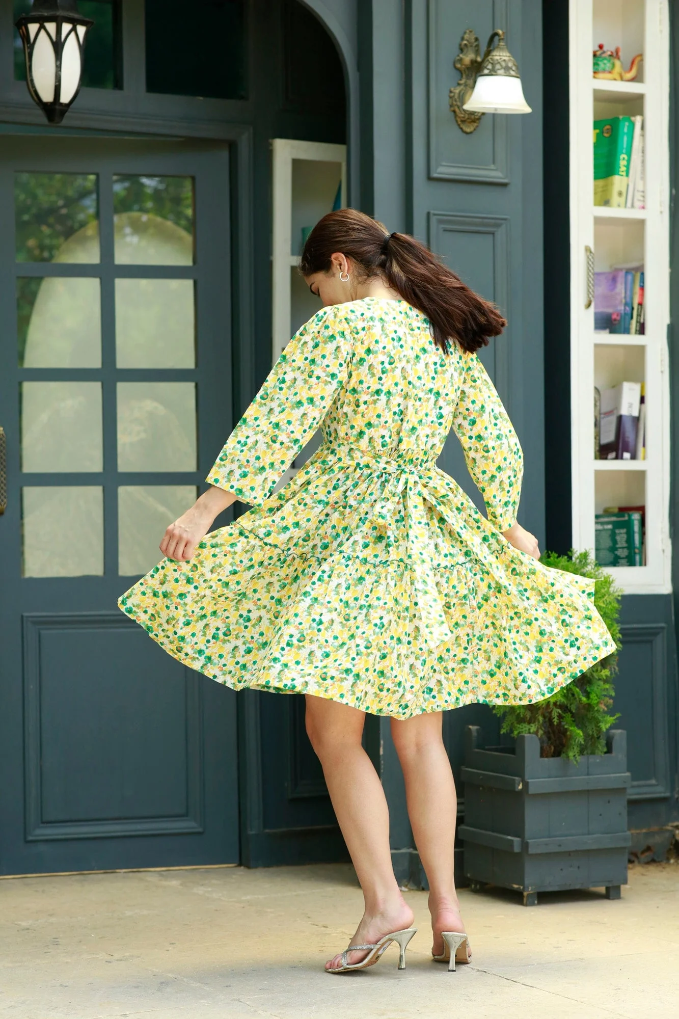 Green Blooming Garden Maternity & Nursing Dress - Chenance