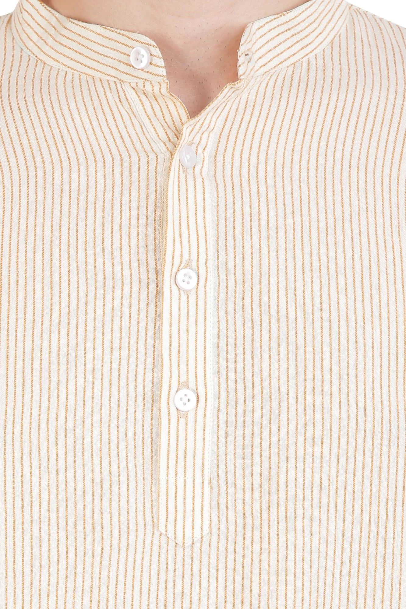 Men Ginger Striped Kurta - Chenance