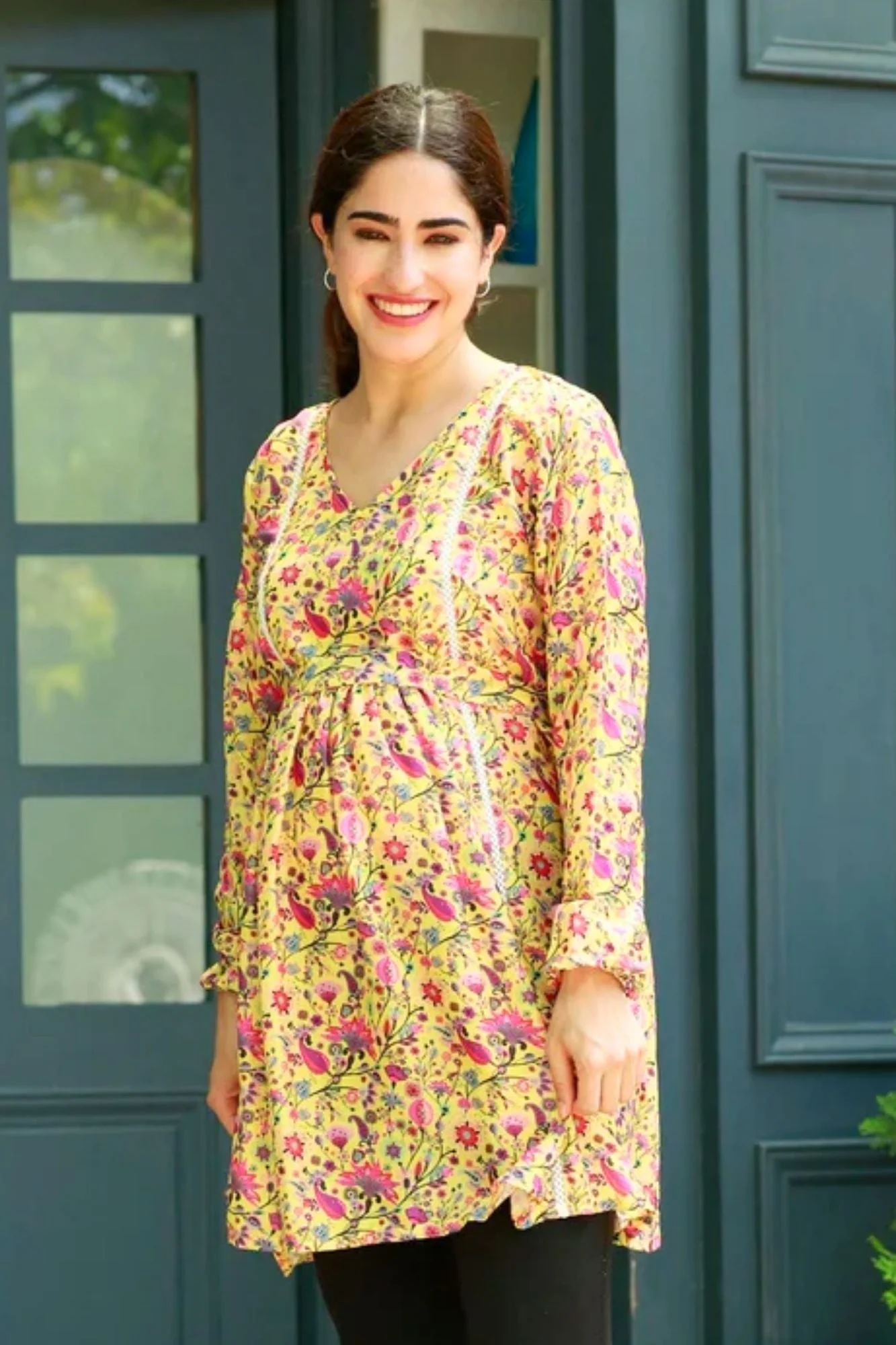 Miami Glow Pink Maternity Top - Chenance