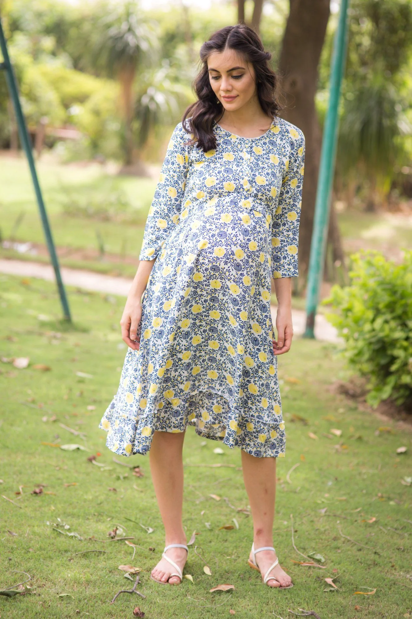 Pacific Floral Maternity & Nursing Dress - Chenance