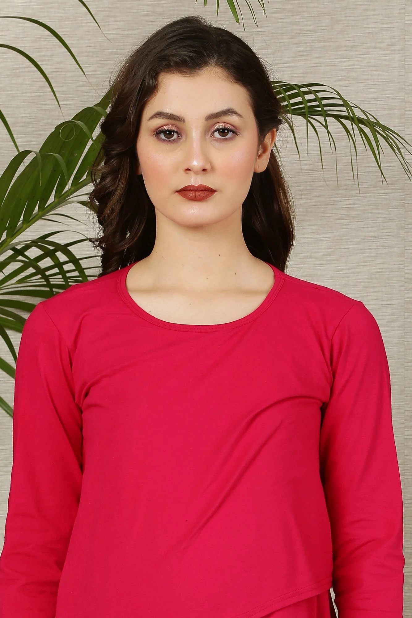 Rose Red Maternity & Nursing Flap Top - Chenance