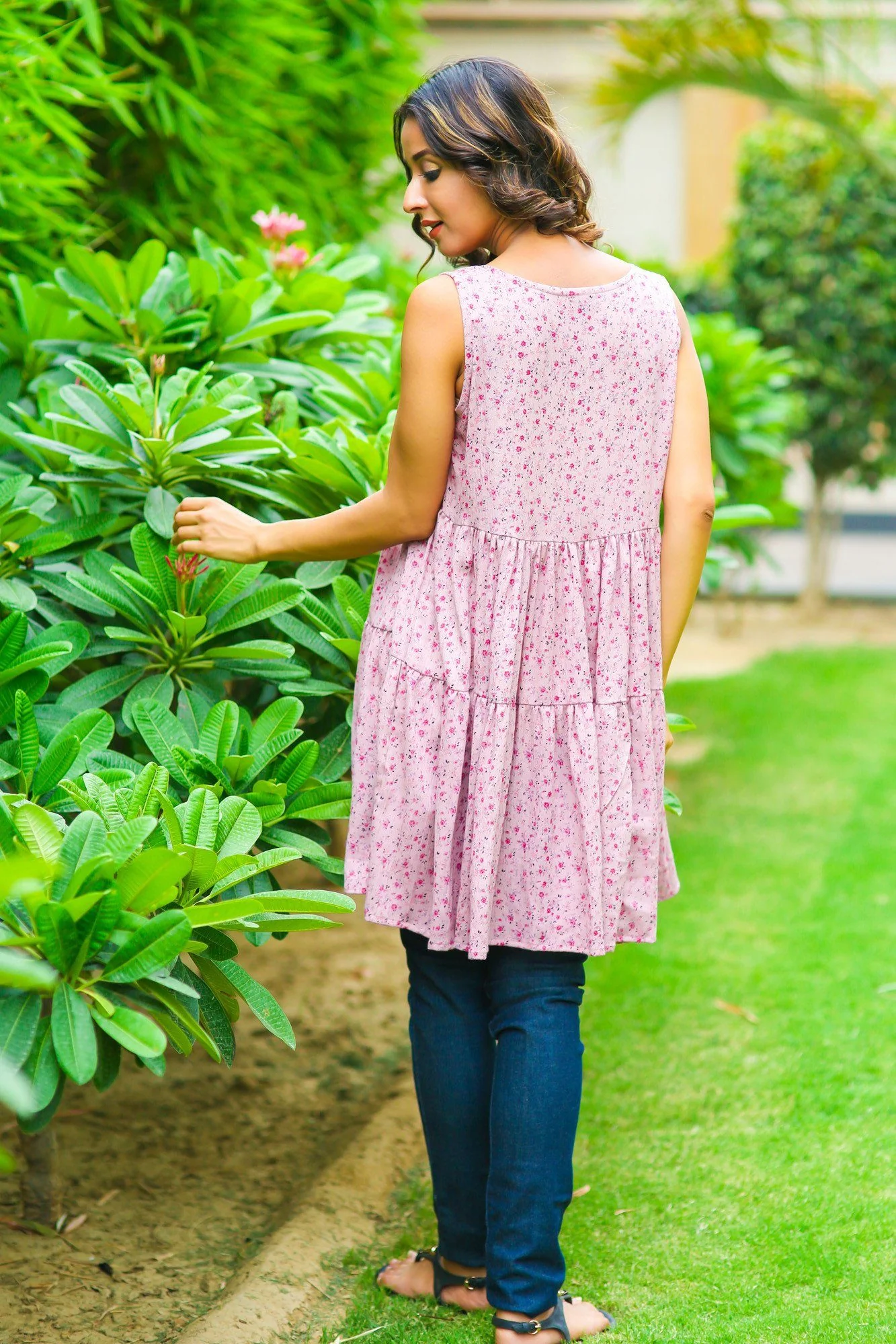 Soft Pink Layered Maternity & Nursing Top - Chenance