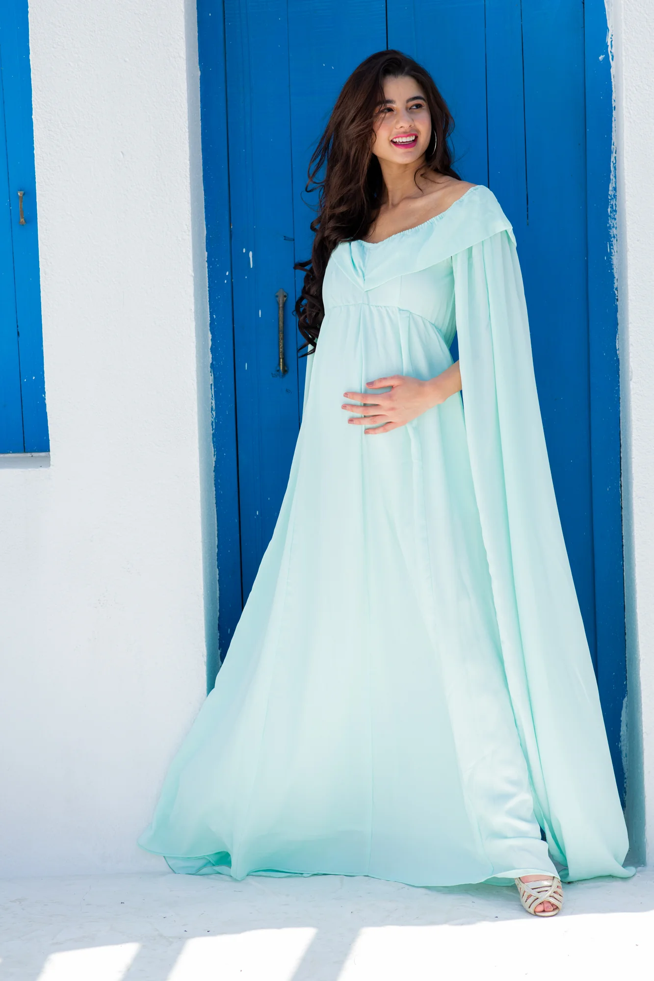 Classic Mint Victoria Maternity & Nursing Dress - Chenance