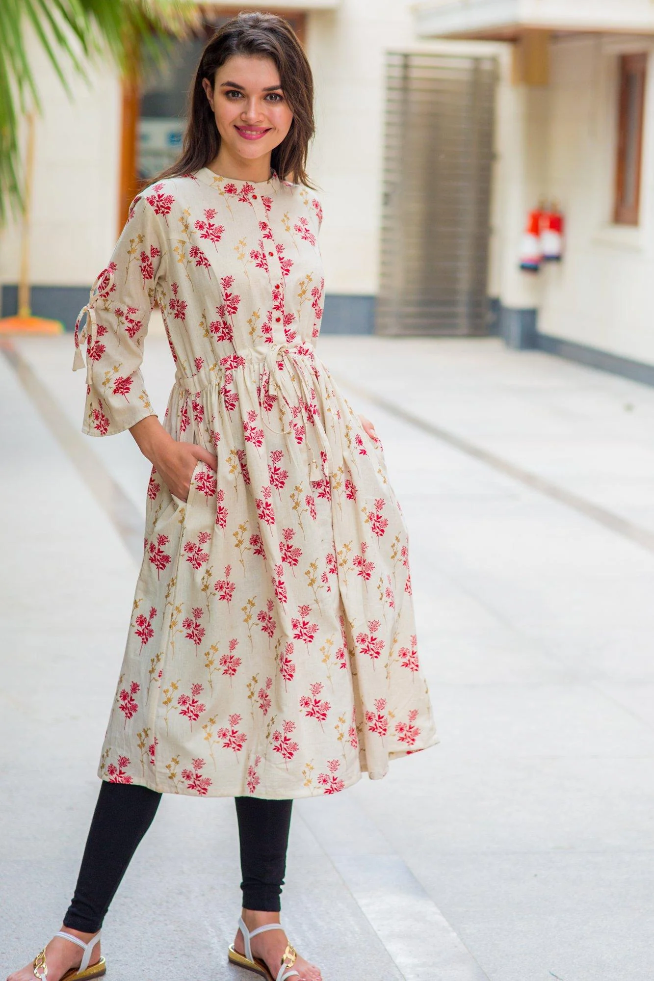 Breezy Linen Maternity & Nursing Kurta Dress - Chenance