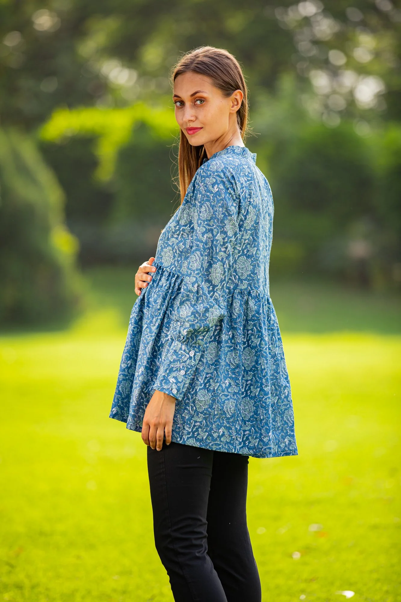 Peppy Cotton Maternity & Nursing Top - Chenance