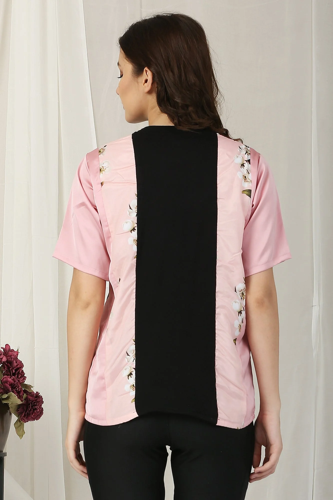 Pink Floral Maternity Top - Chenance