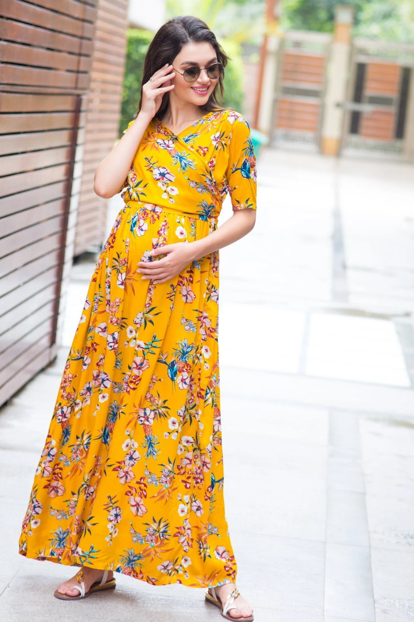 Sunshine Maternity & Nursing Wrap Dress - Chenance