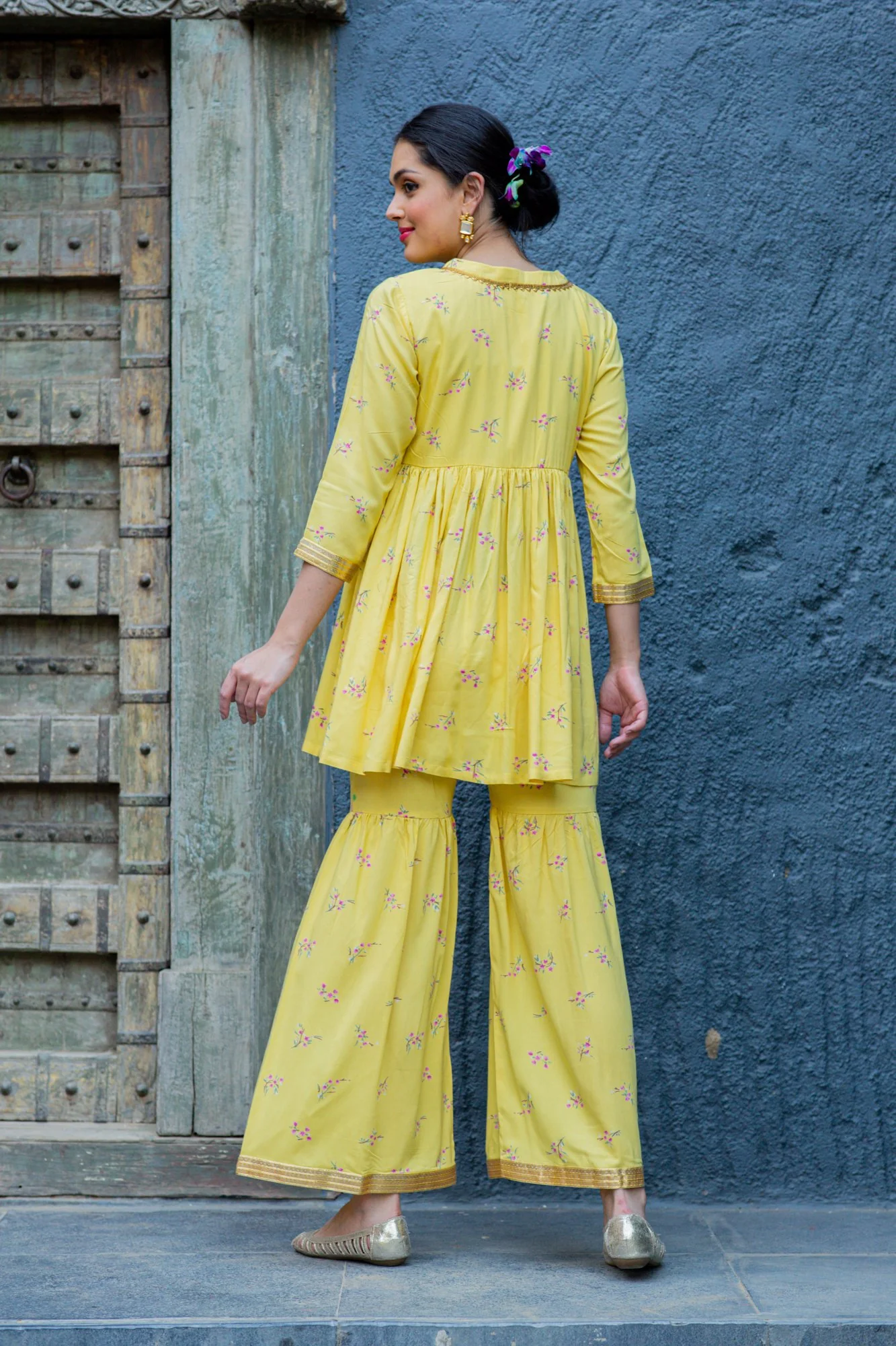 Premium Classic Sunshine Floral Maternity & Nursing Suit (2 pc) - Chenance