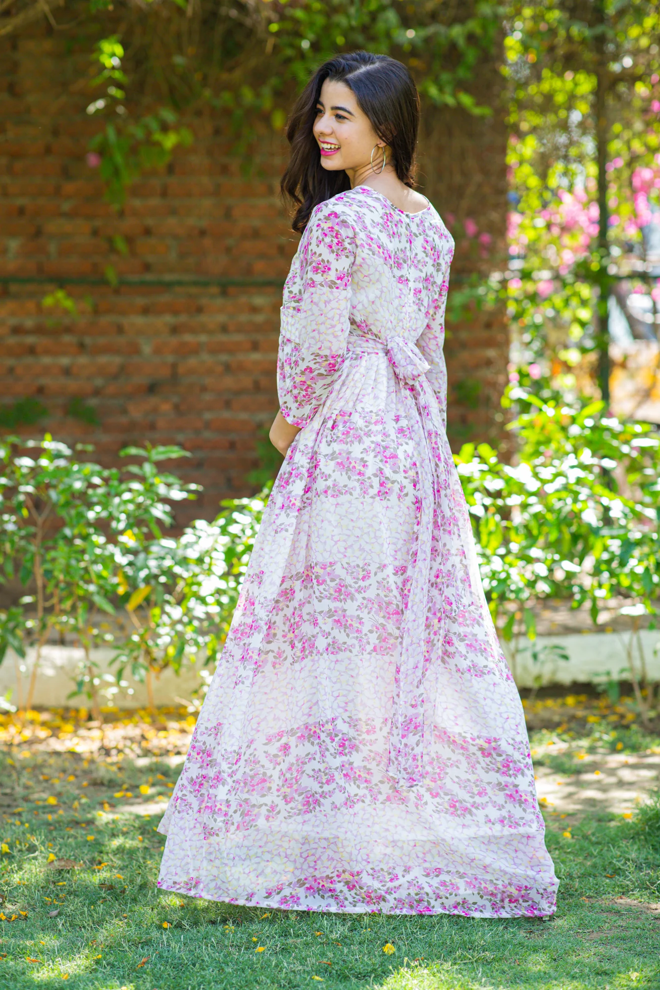 Luxe Rosy Pink Maternity Knot Dress - Chenance