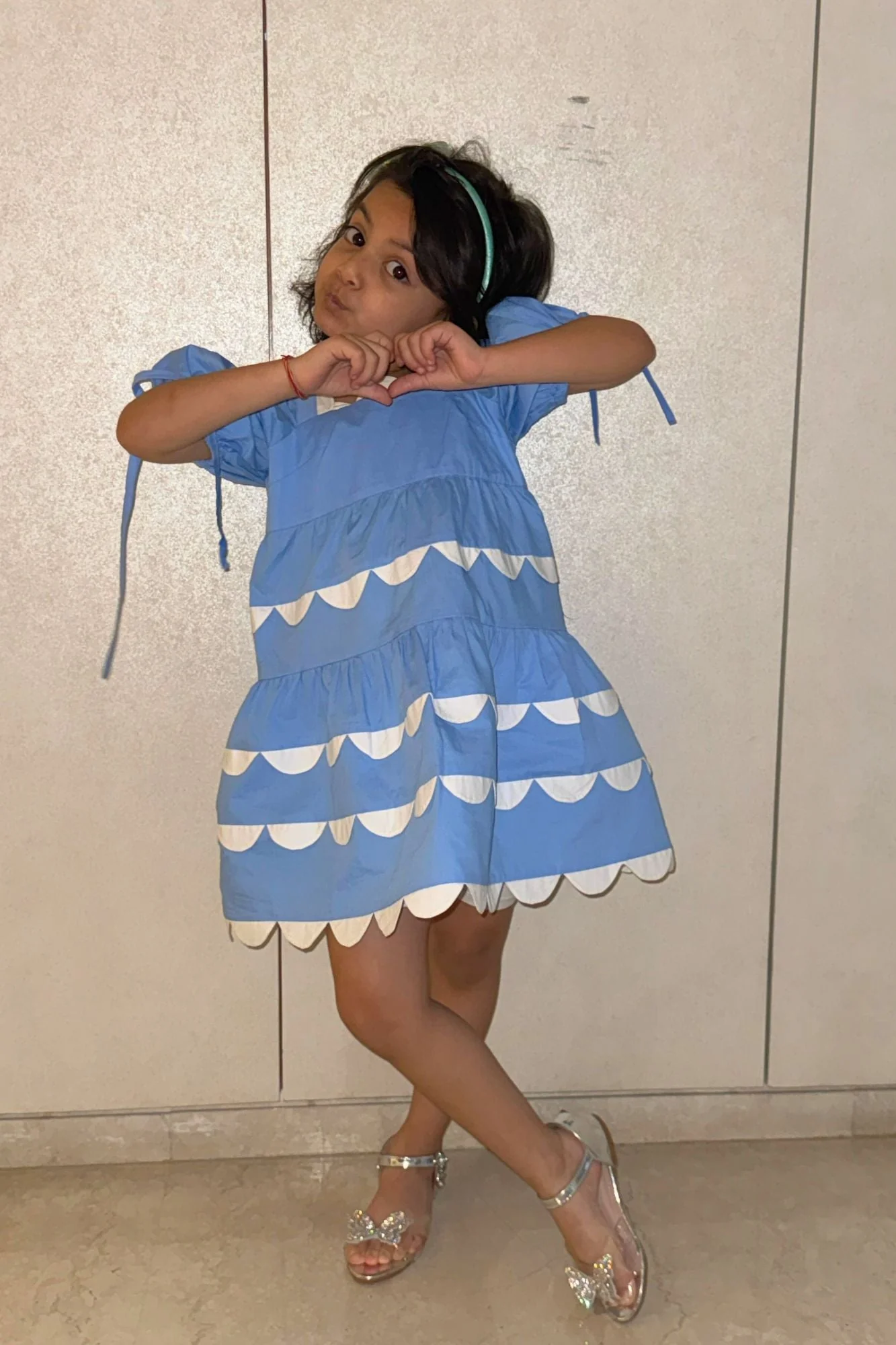 Cute Cloudy Scallop Dress - Chenance