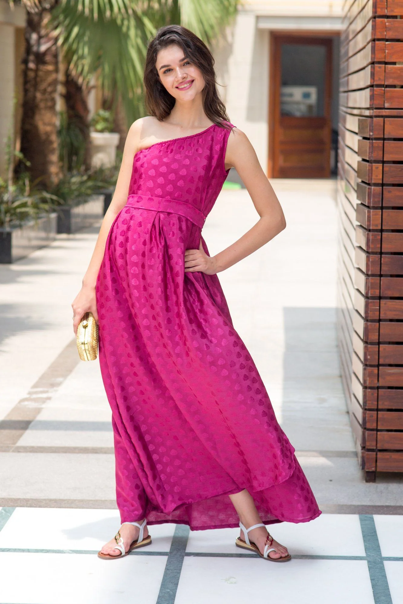 Luxe Berry Side Shoulder Concealed Nursing Maxi - Chenance
