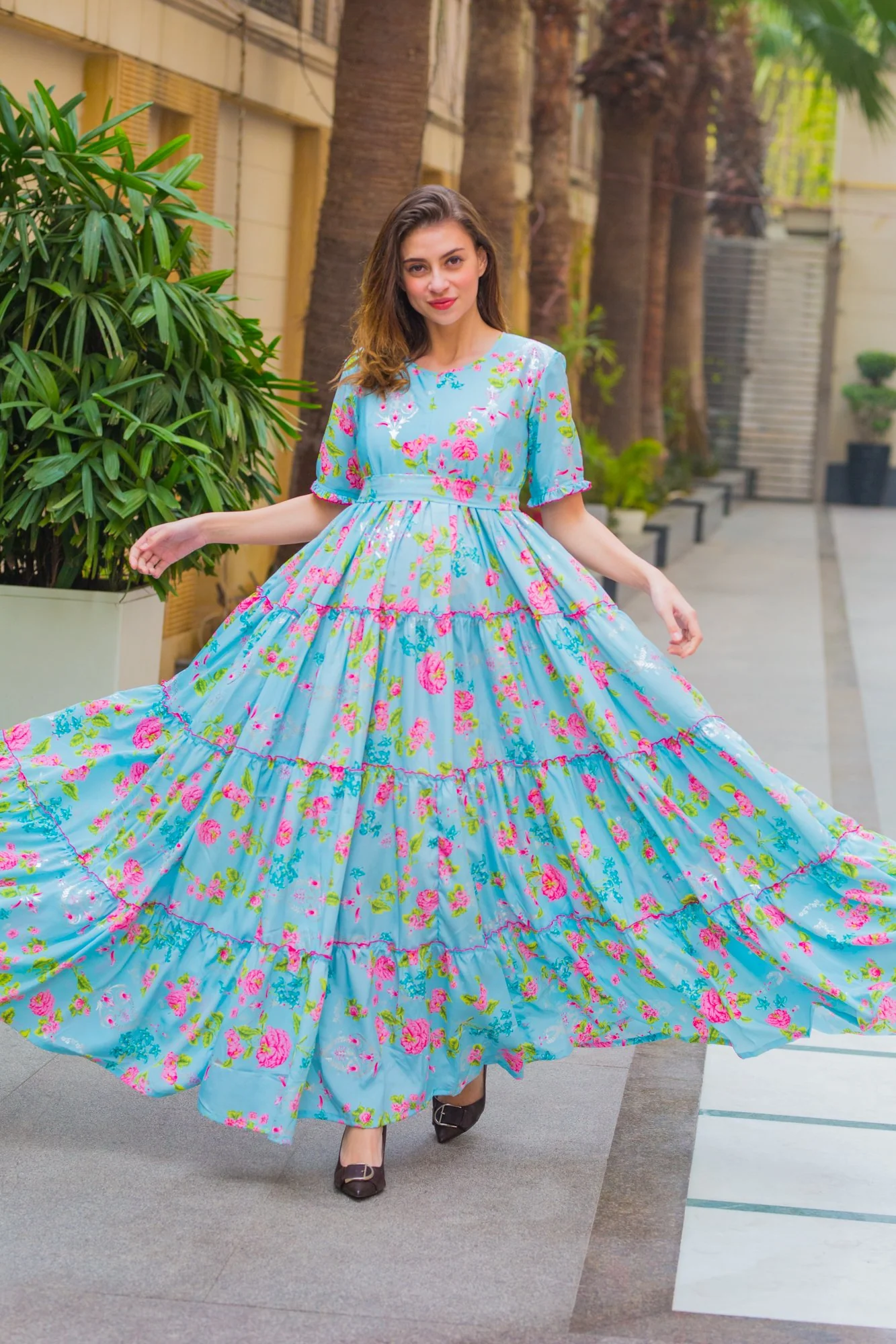 Luxe Victorian Maternity & Nursing Frill Dress - Chenance