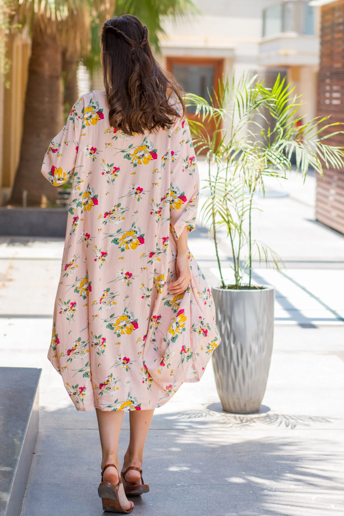 Salmon Cowl Maternity & Nursing Dual Dress Kurta - Chenance