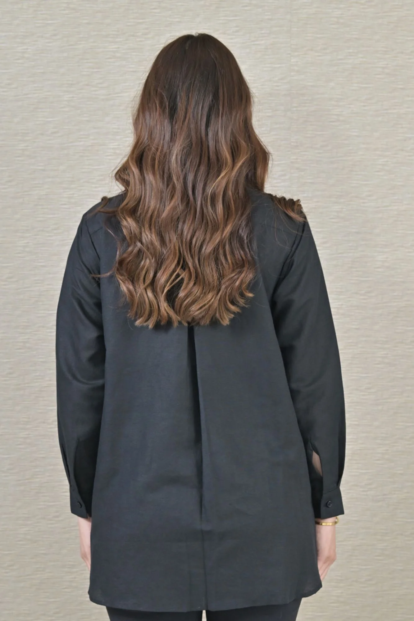 Snazzy Appliqu  d Black Maternity & Nursing Shirt (100% Cotton) - Chenance