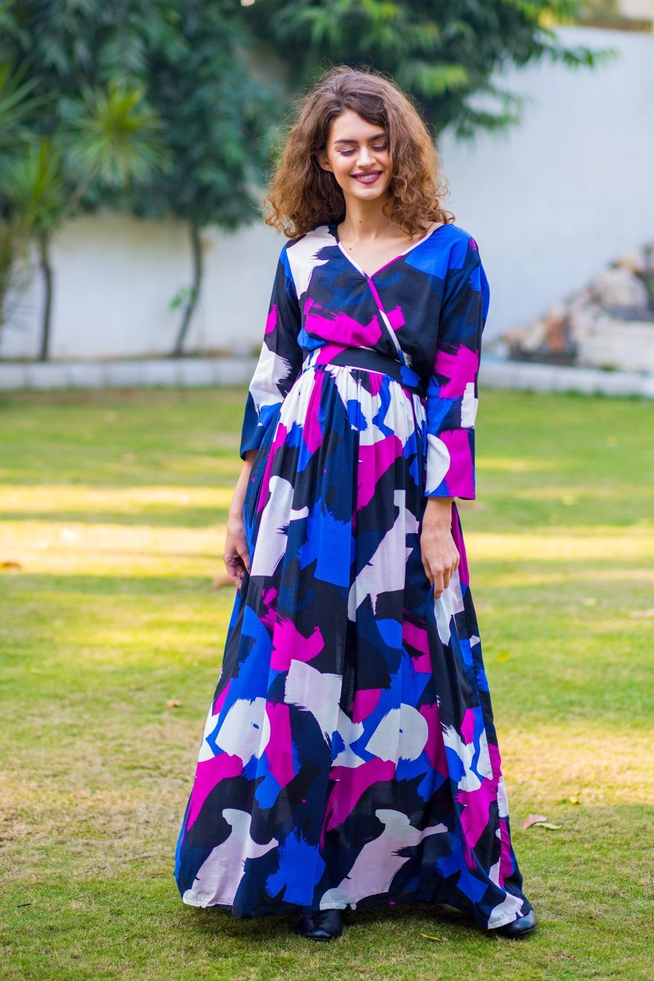 Miami Abstract Maternity & Nursing Maxi - Chenance