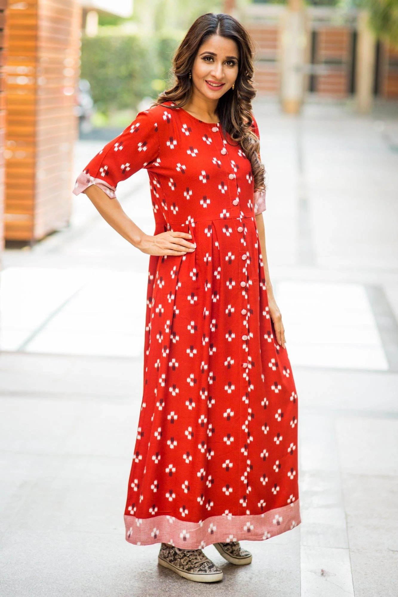 Scarlet Viscose Maternity & Nursing Kurta - Chenance
