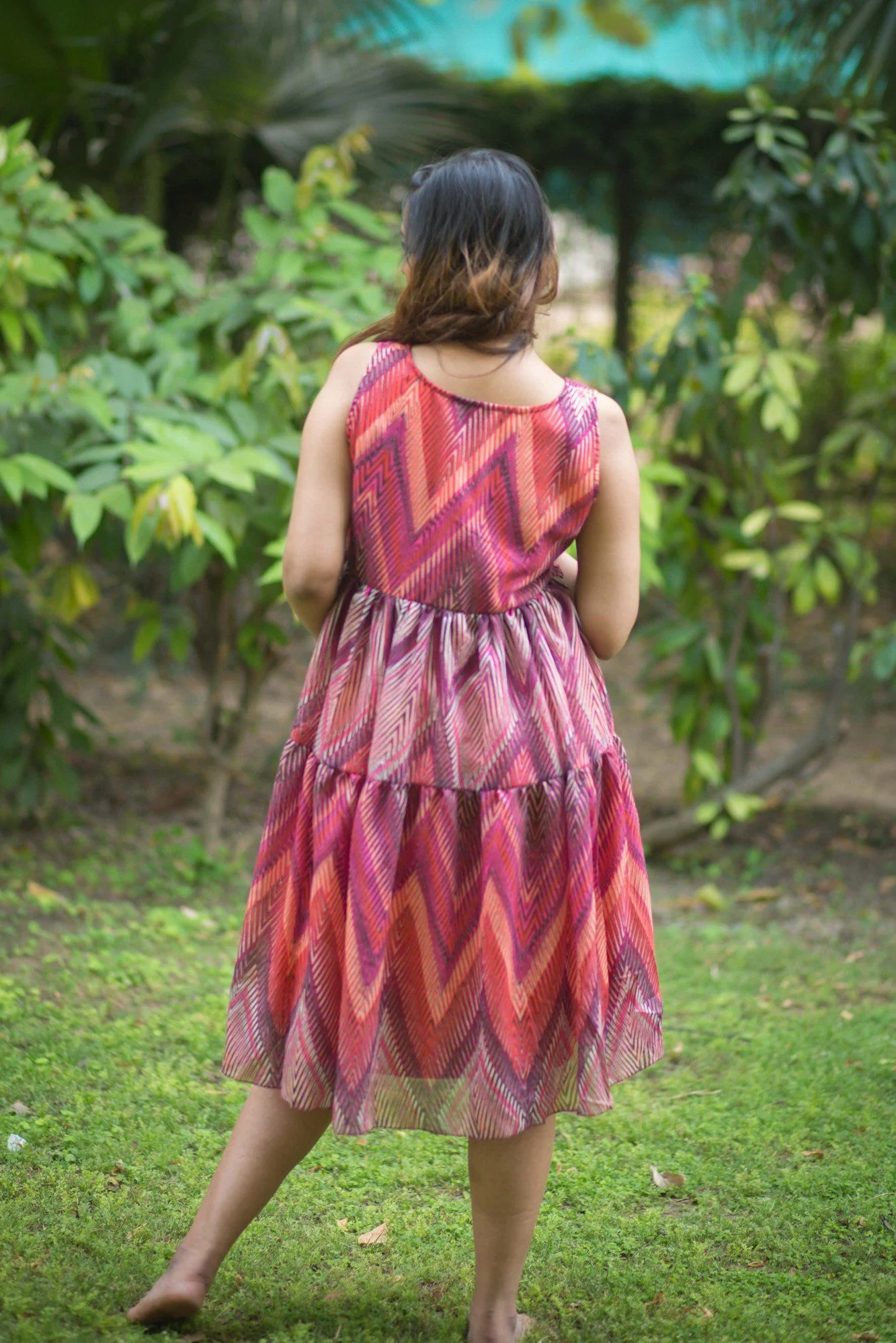 Layered Maternity & Nursing Dress - Chenance