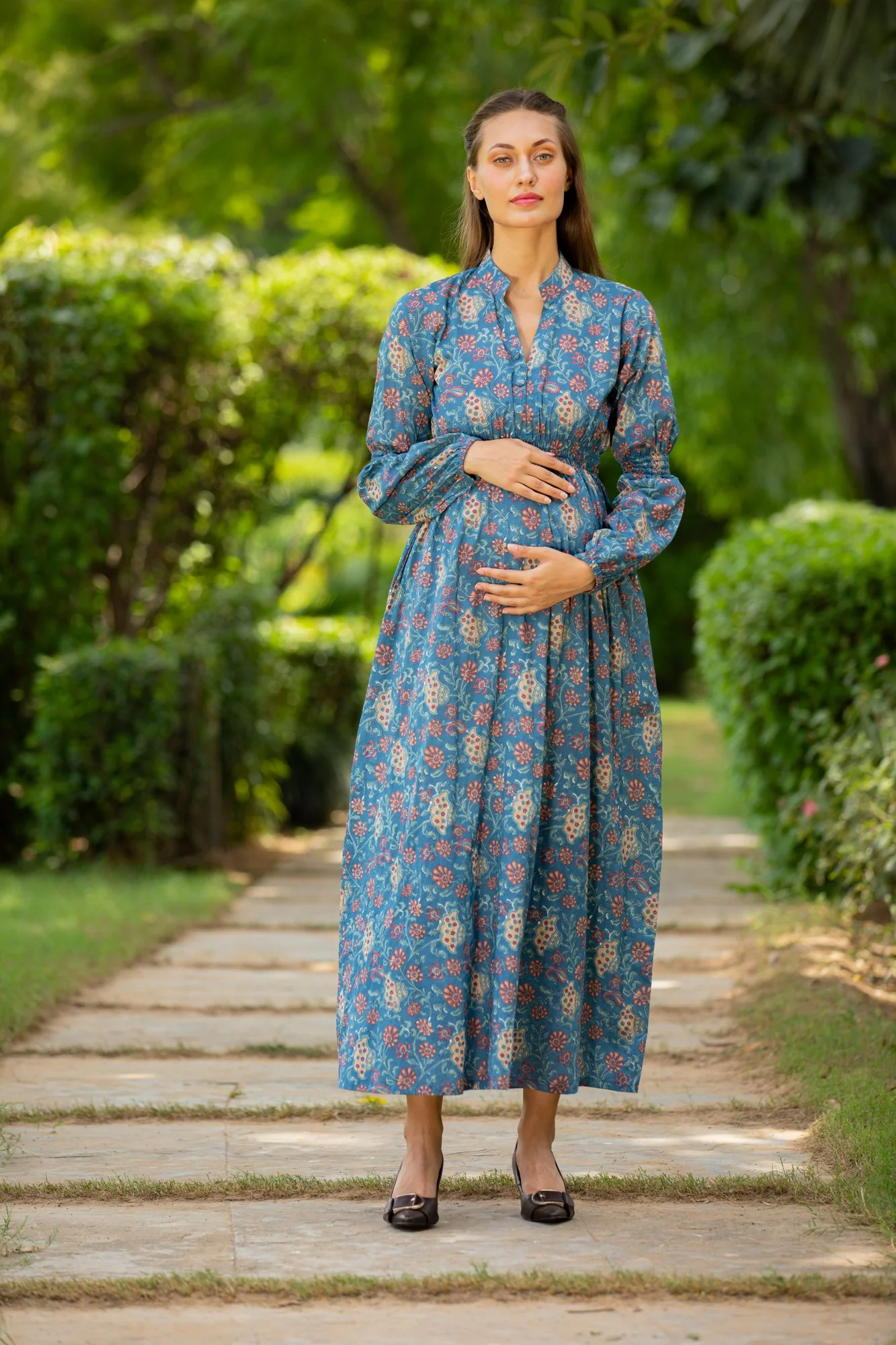 Moonlight Floral Maternity Dress - Chenance