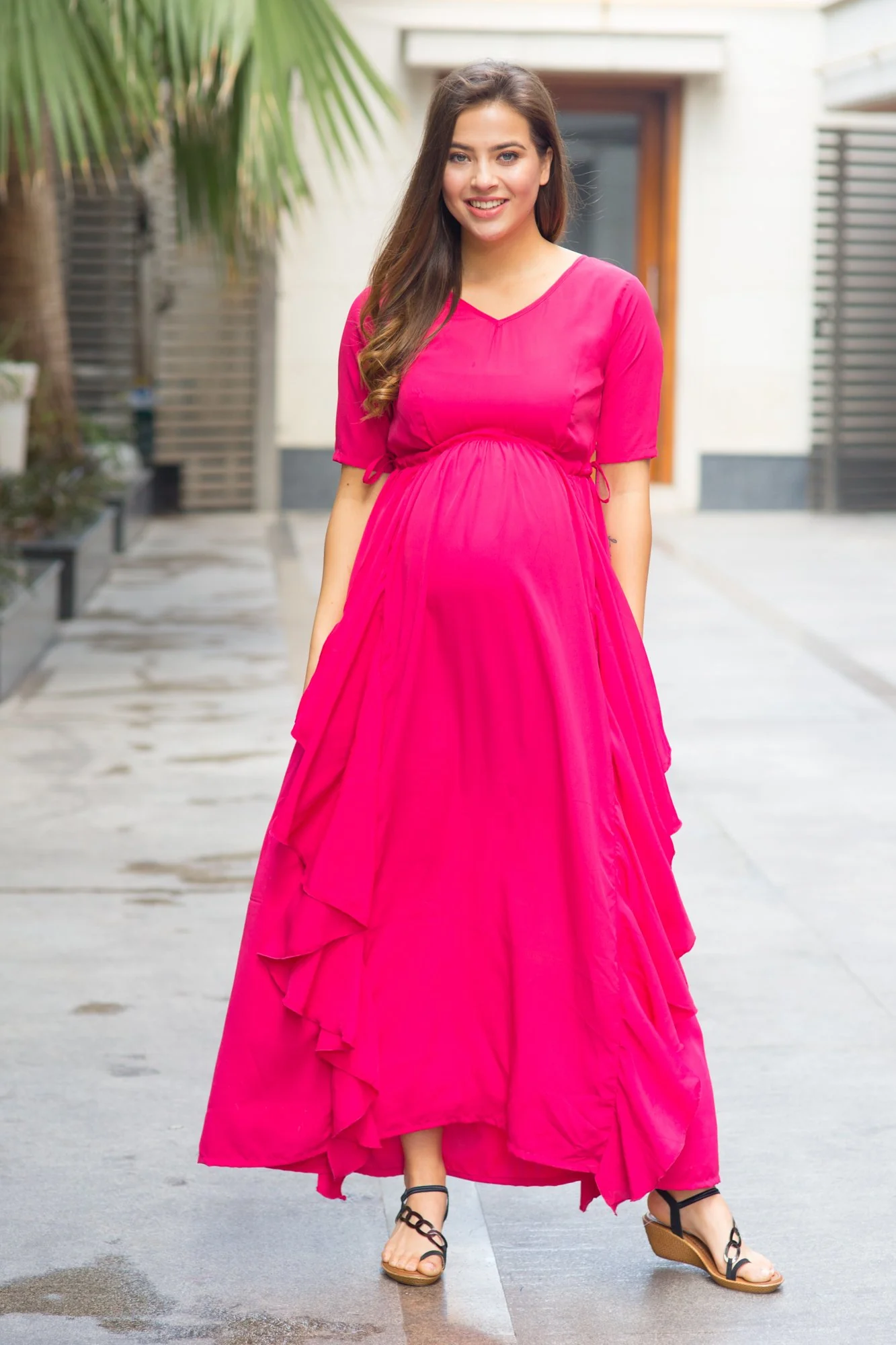 Paris Rose Maternity Flow Dress - Chenance