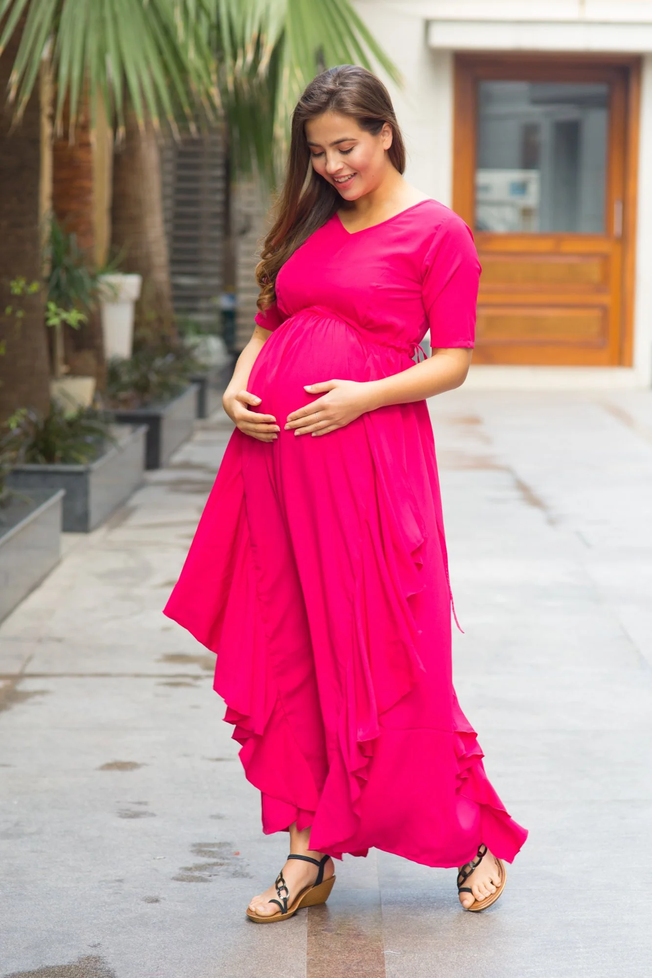 Paris Rose Maternity Flow Dress - Chenance
