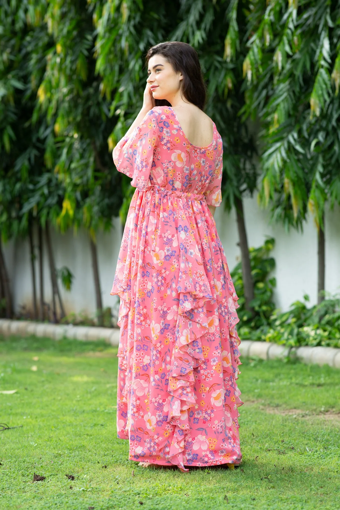Jolly Floral Maternity Flow Dress - Chenance