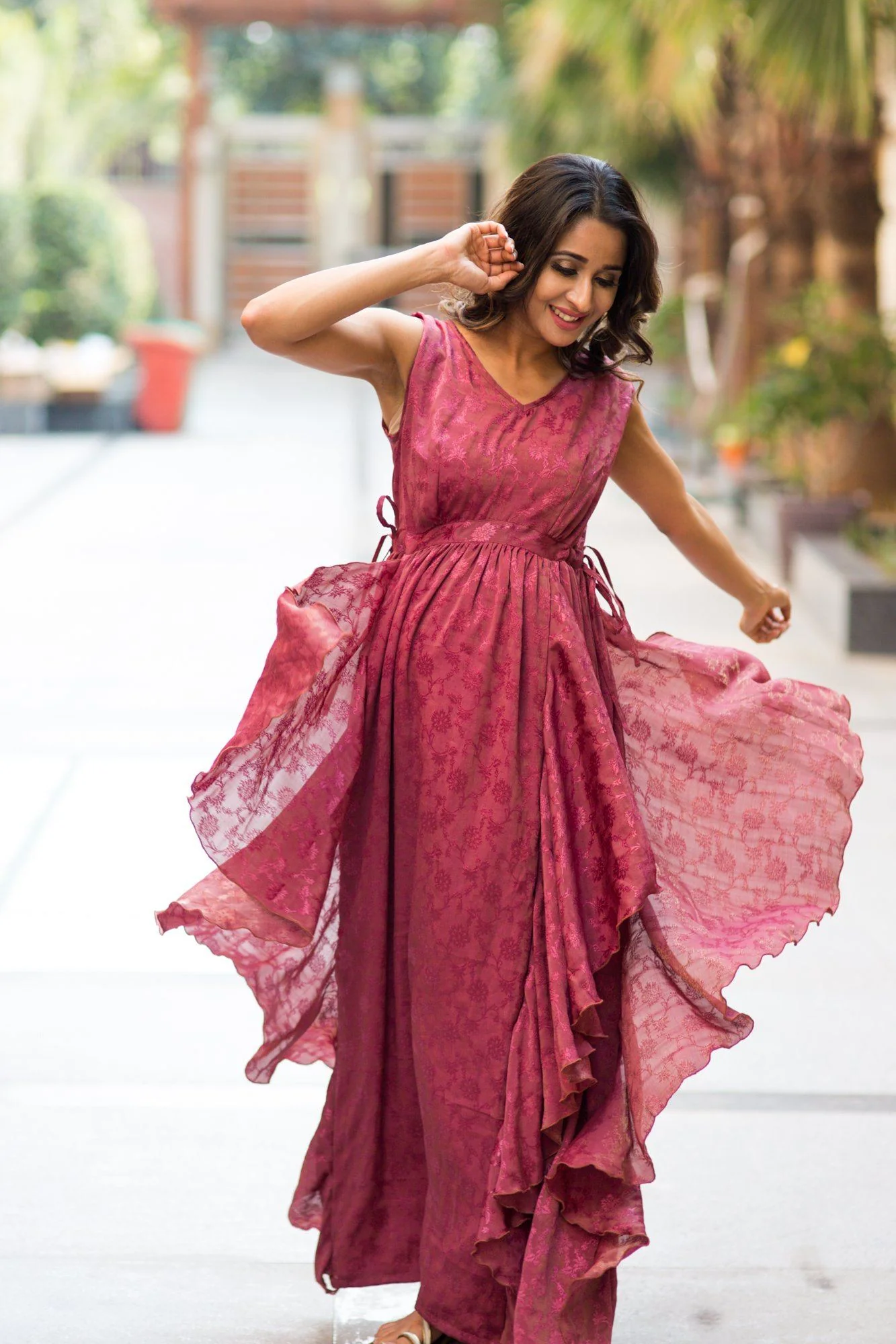 Auburn Embellished Luxe Maternity Dress - Chenance