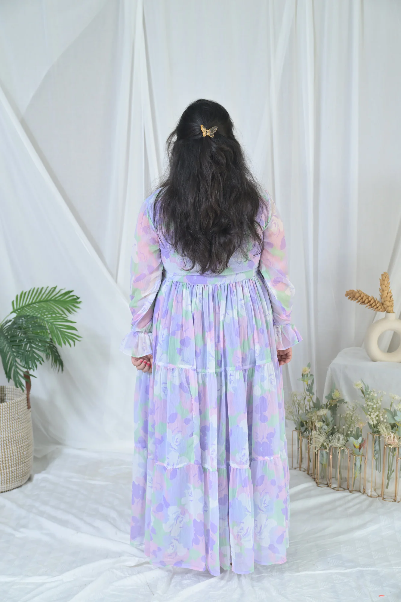 Serene Violet Maternity & Nursing Layer Dress - Chenance