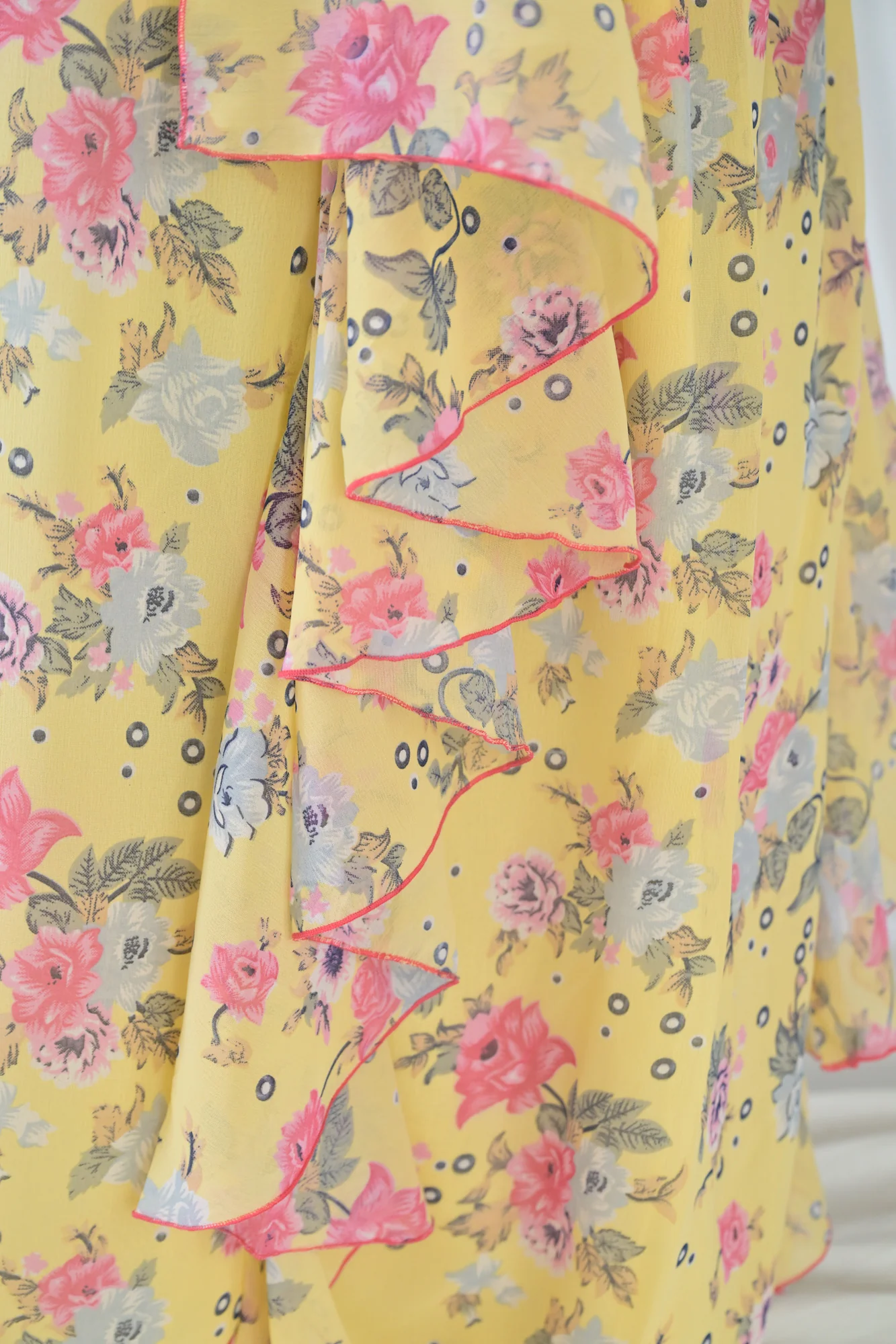 Happy Floral Yellow Maternity & Nursing Flow Dress - Chenance