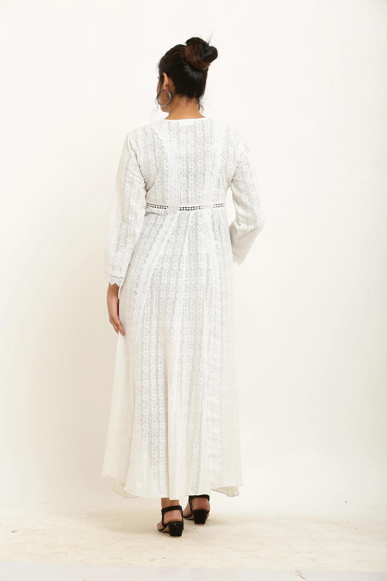 Stunning Angelic White Lace Maternity & Nursing Dress - Chenance