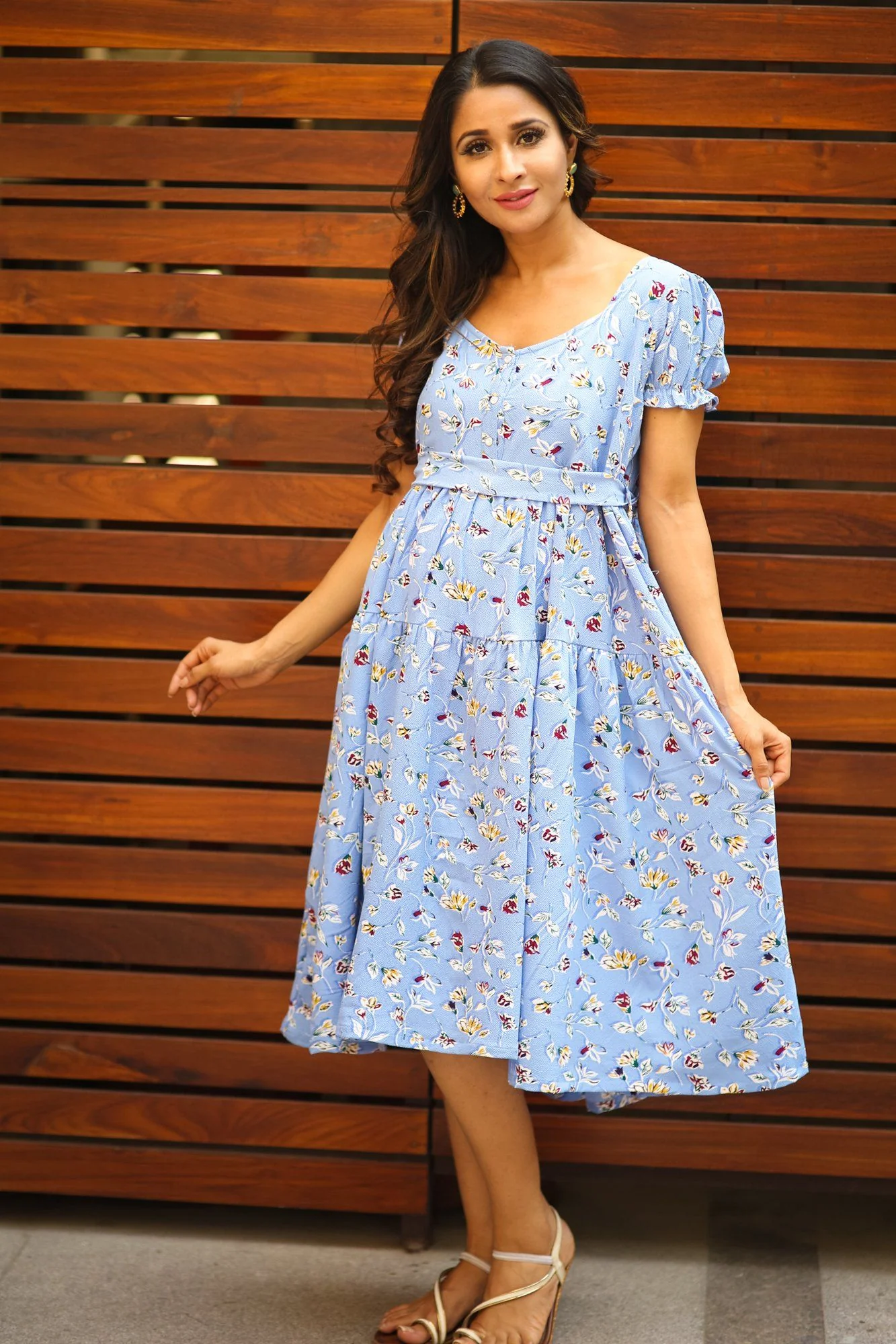 Marlin Blue Layered Maternity & Nursing Dress - Chenance