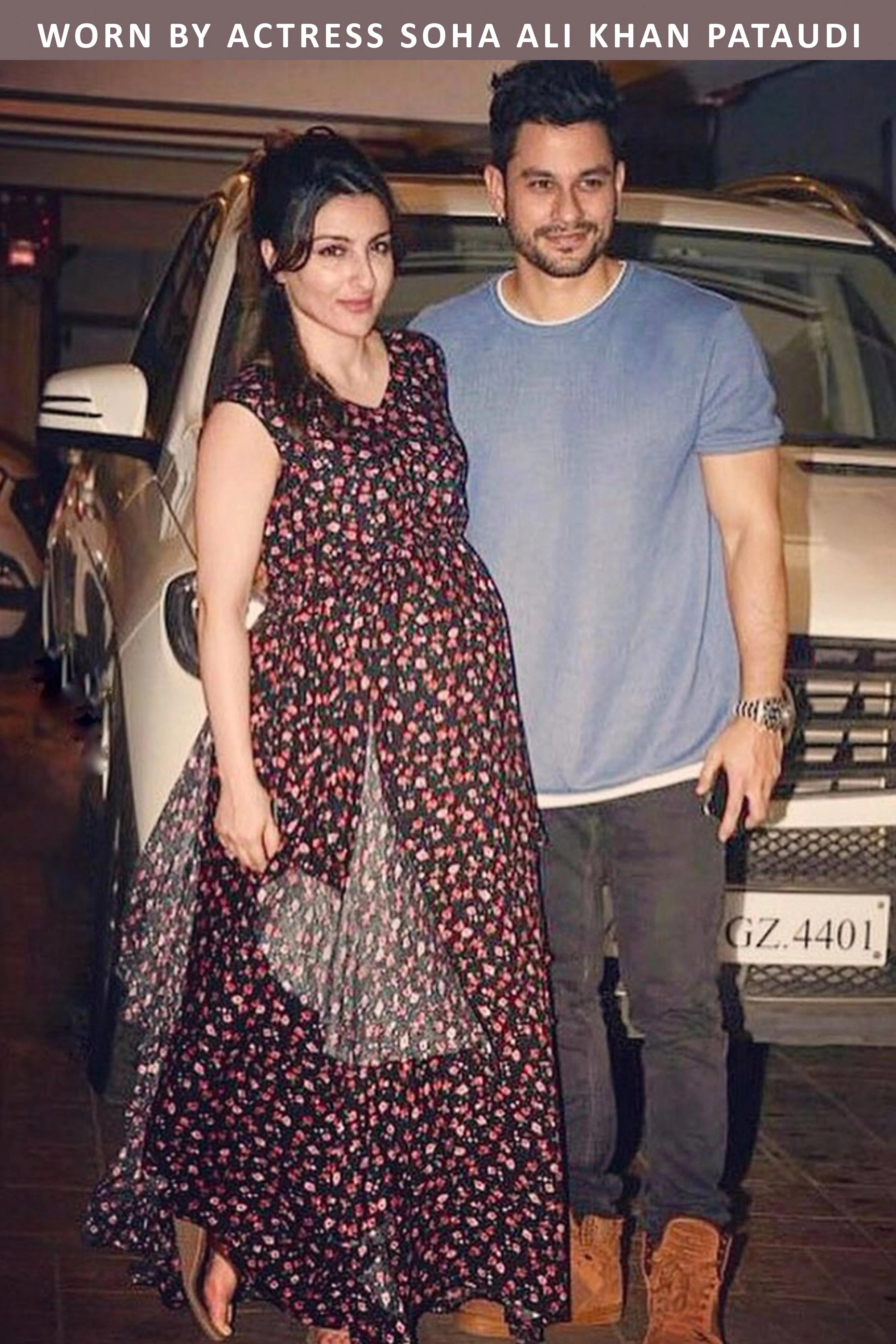 Chic Black Floral Maternity Maxi Dress - Chenance