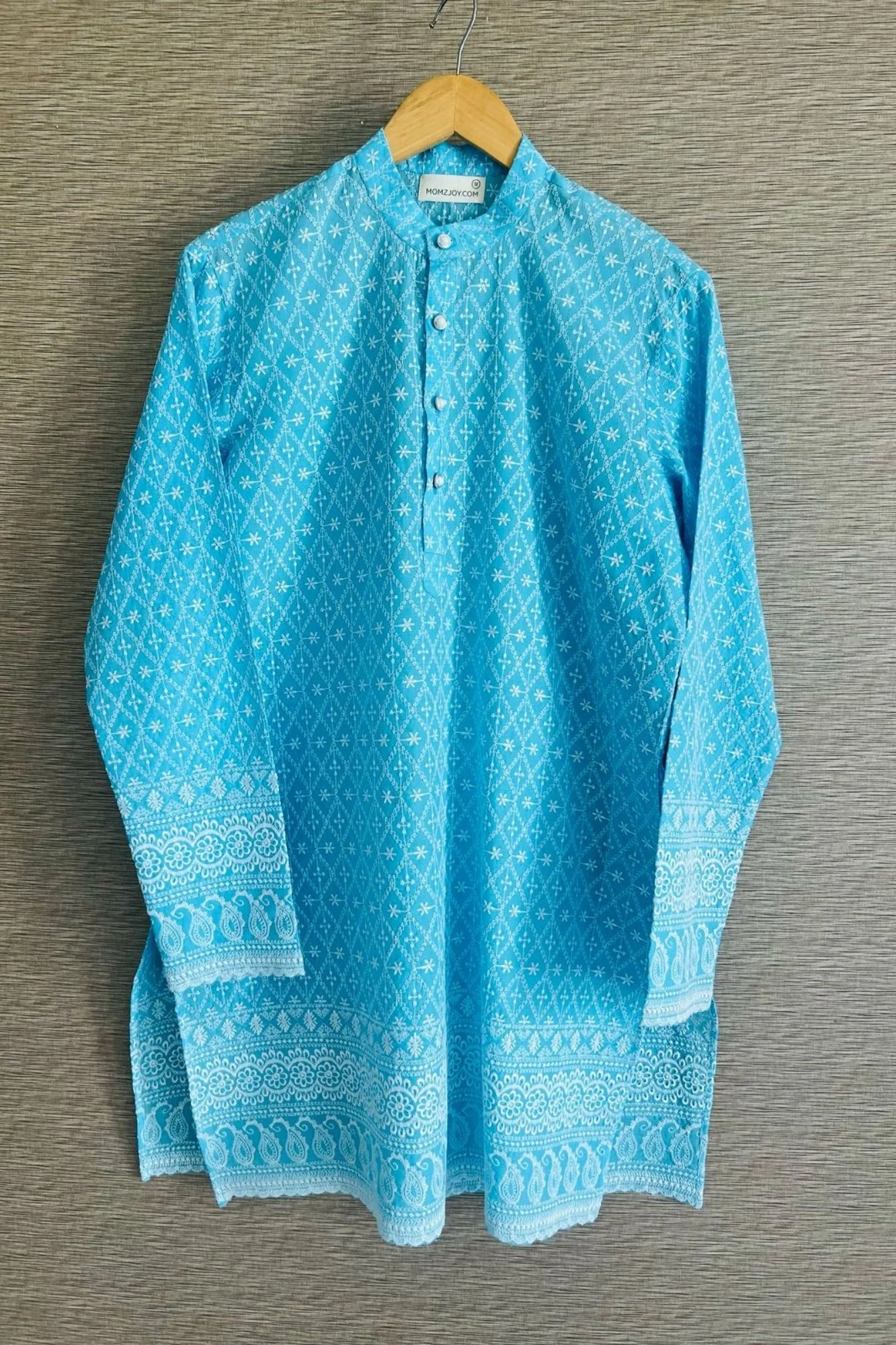 Men Vibrant Blue Kurta Sets (2pc) - Chenance