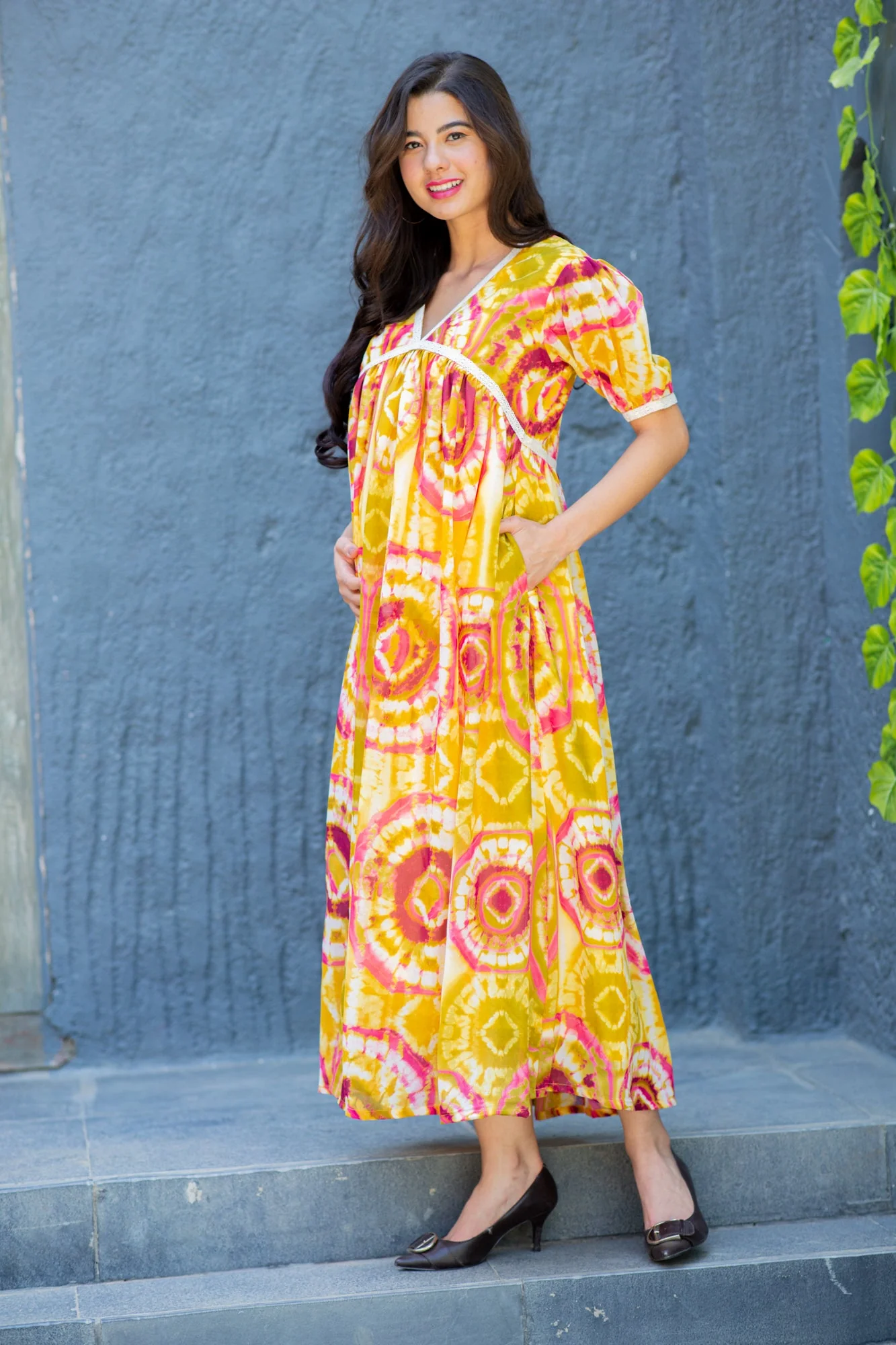 Loom Chic Boho Maternity Maxi Dress - Chenance