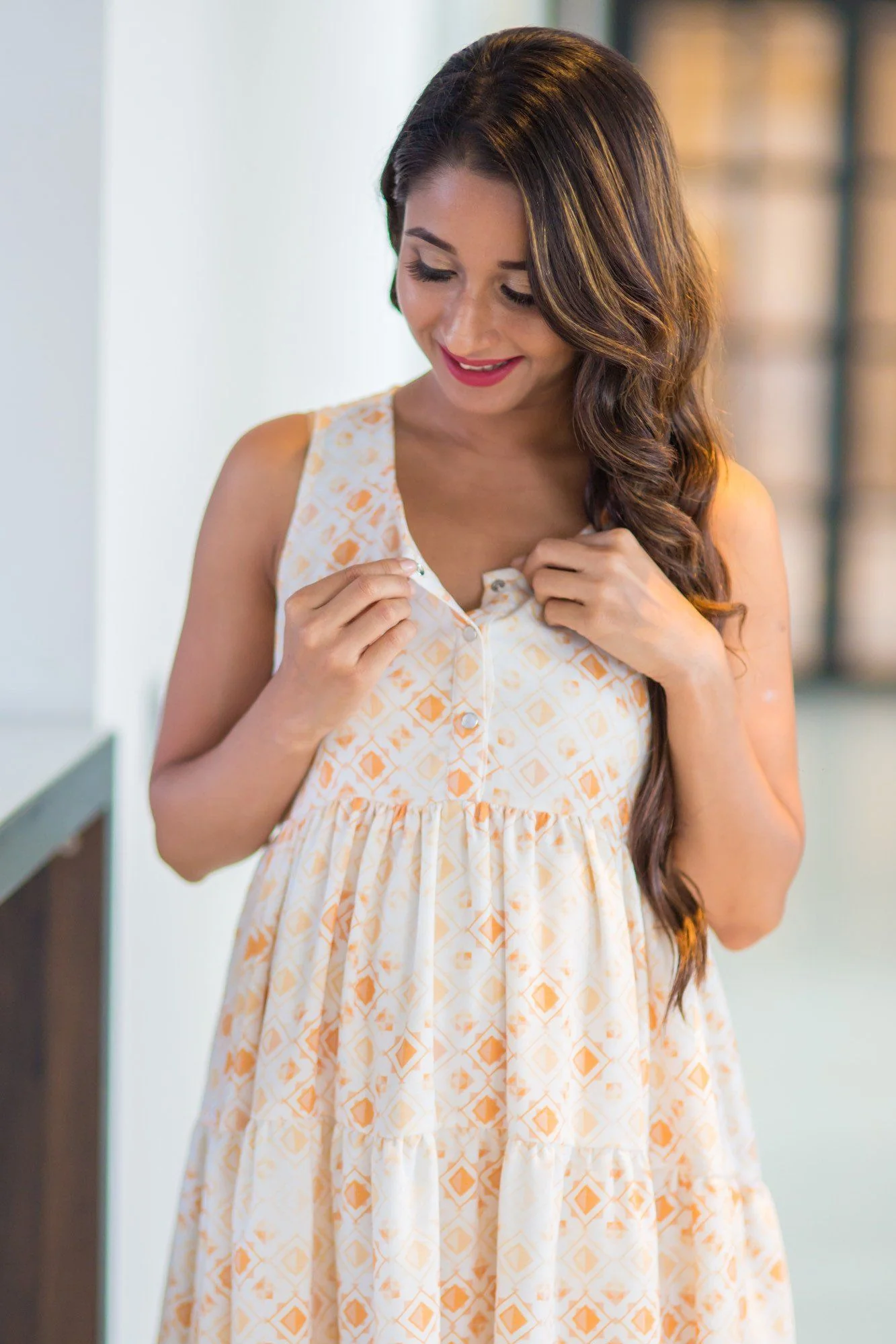 Marigold Layered Maternity & Nursing Dress - Chenance