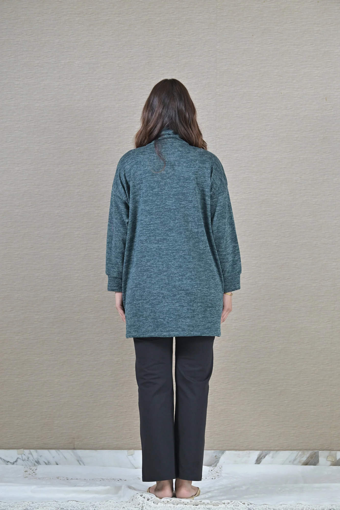 Arabian Green Maternity & Nursing Side-Slit Sweater Winter Top - Chenance