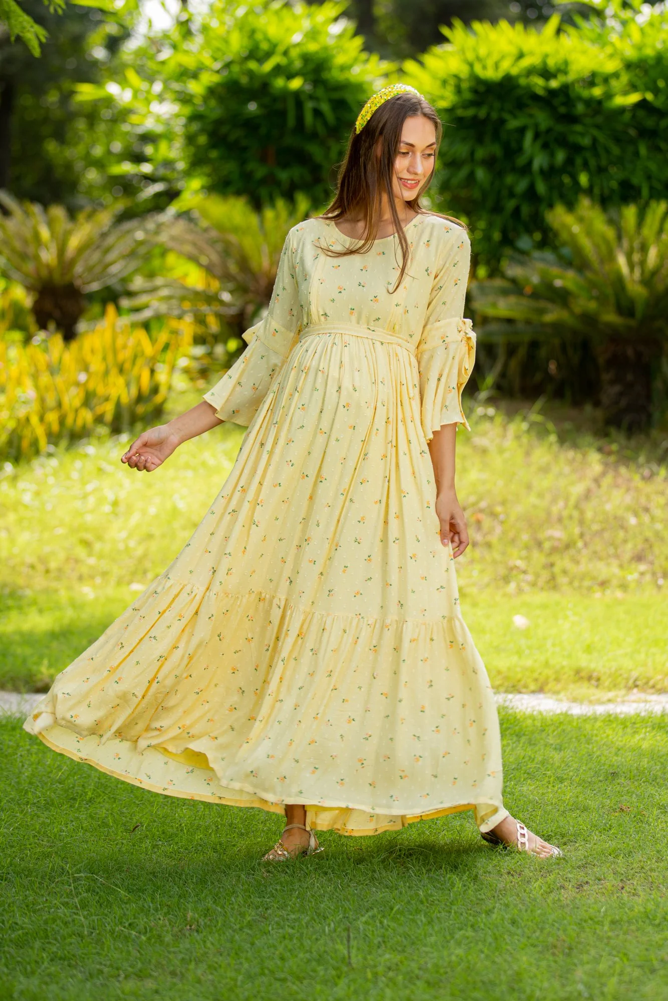 Pristine Maternity & Nursing Frill Dress - Chenance