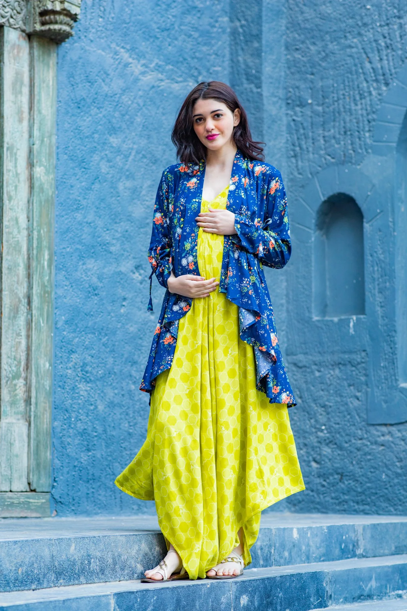 Tuscan Cotton Maternity Jumpsuit With Cover Up - Chenance