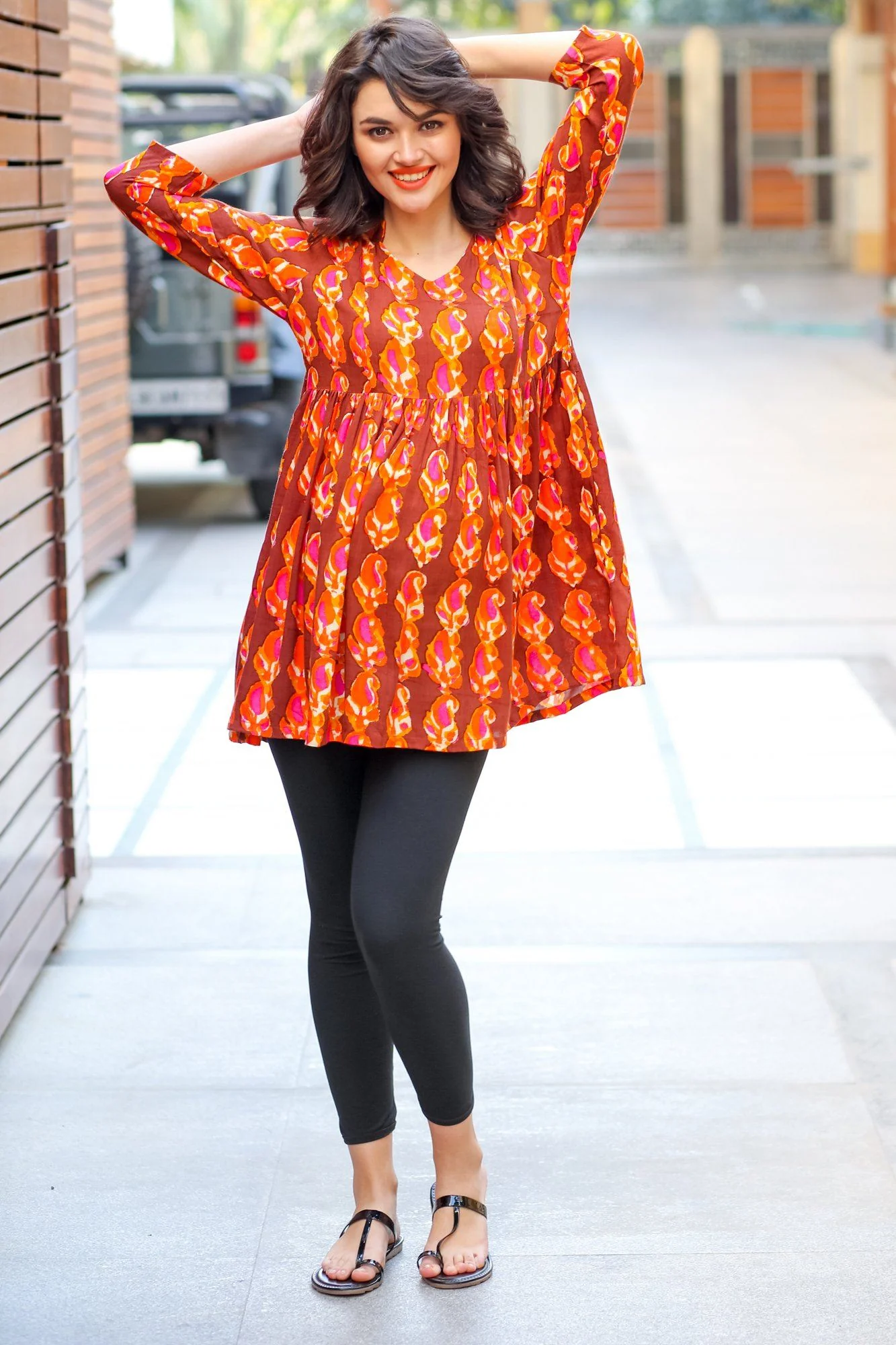 Royal Printed Maternity & Nursing Top - Chenance