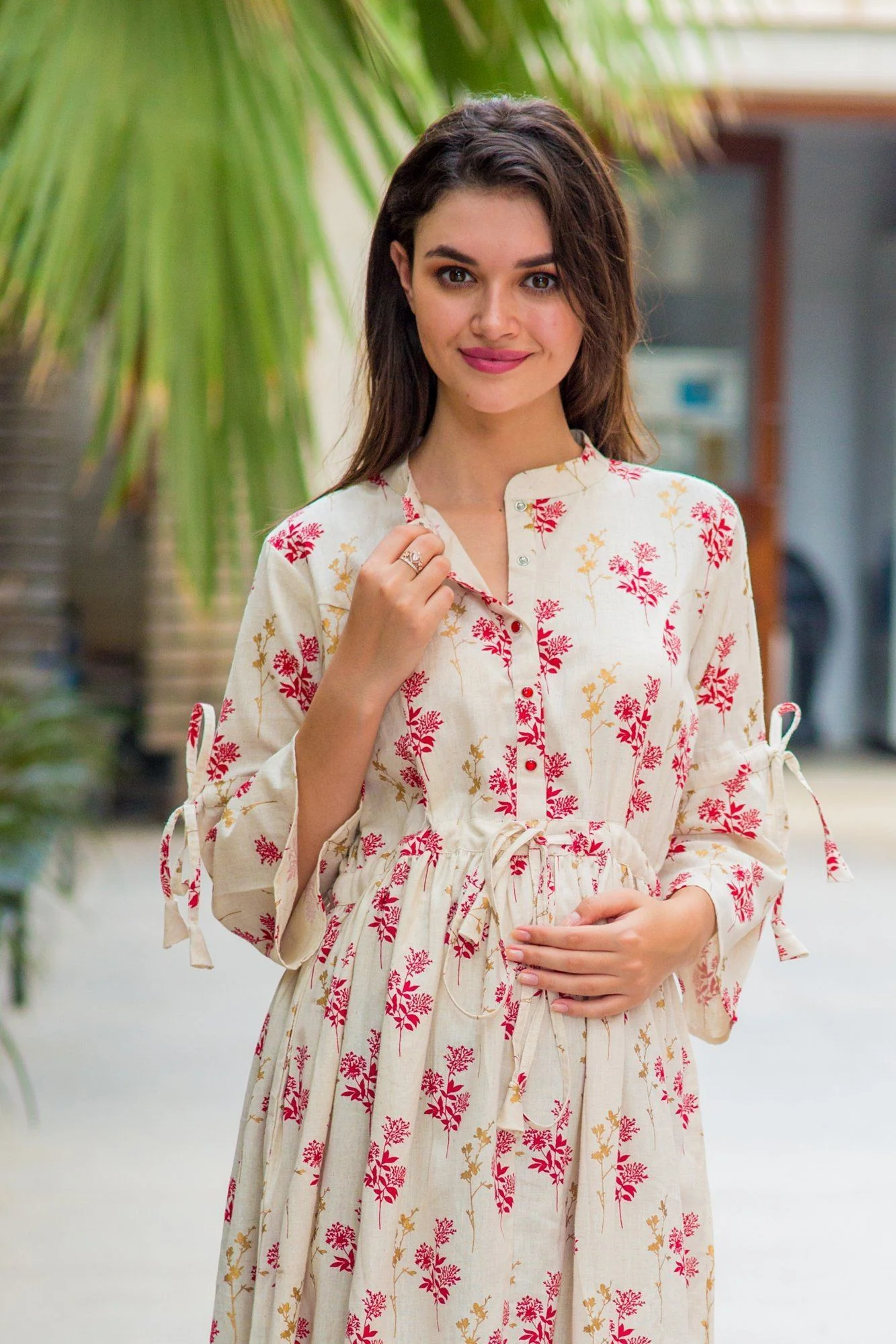Breezy Linen Maternity & Nursing Kurta Dress - Chenance