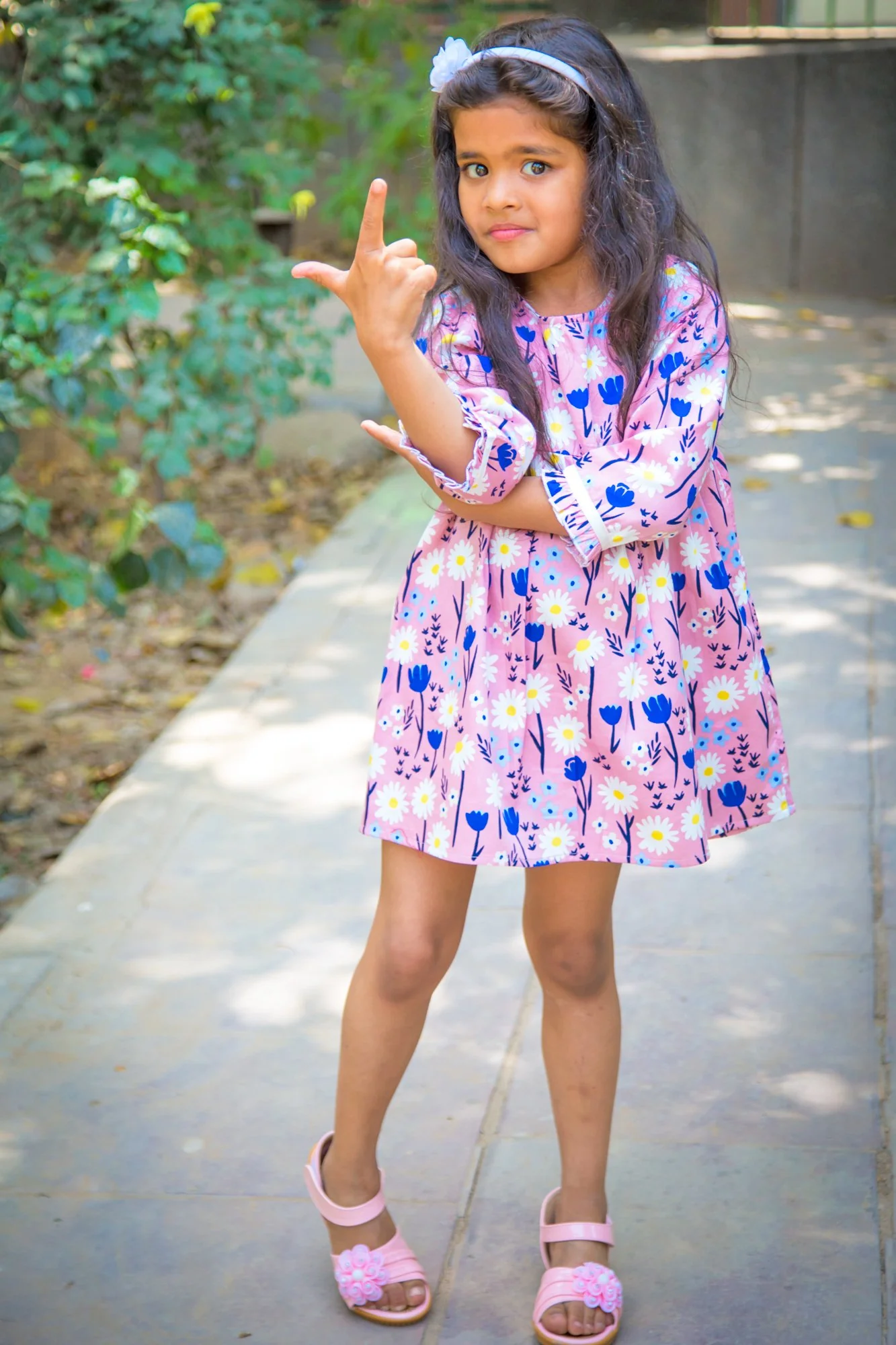 Pink Blossom Ribbon Detail Dress (3 months to 8 years) - Chenance