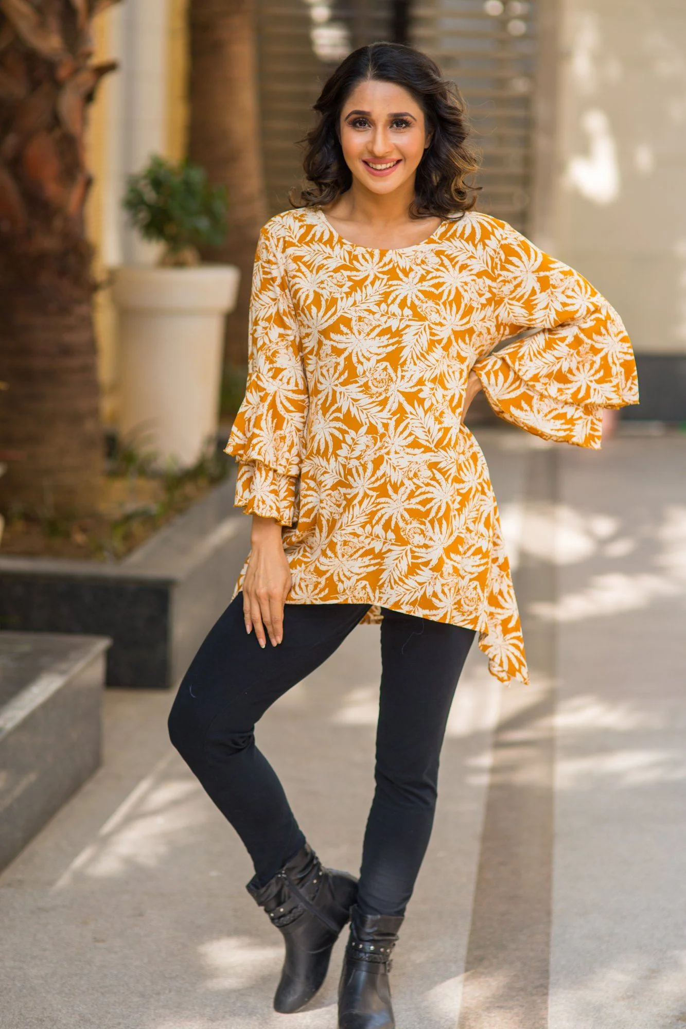 Sunshine Yellow Maternity & Nursing Top - Chenance