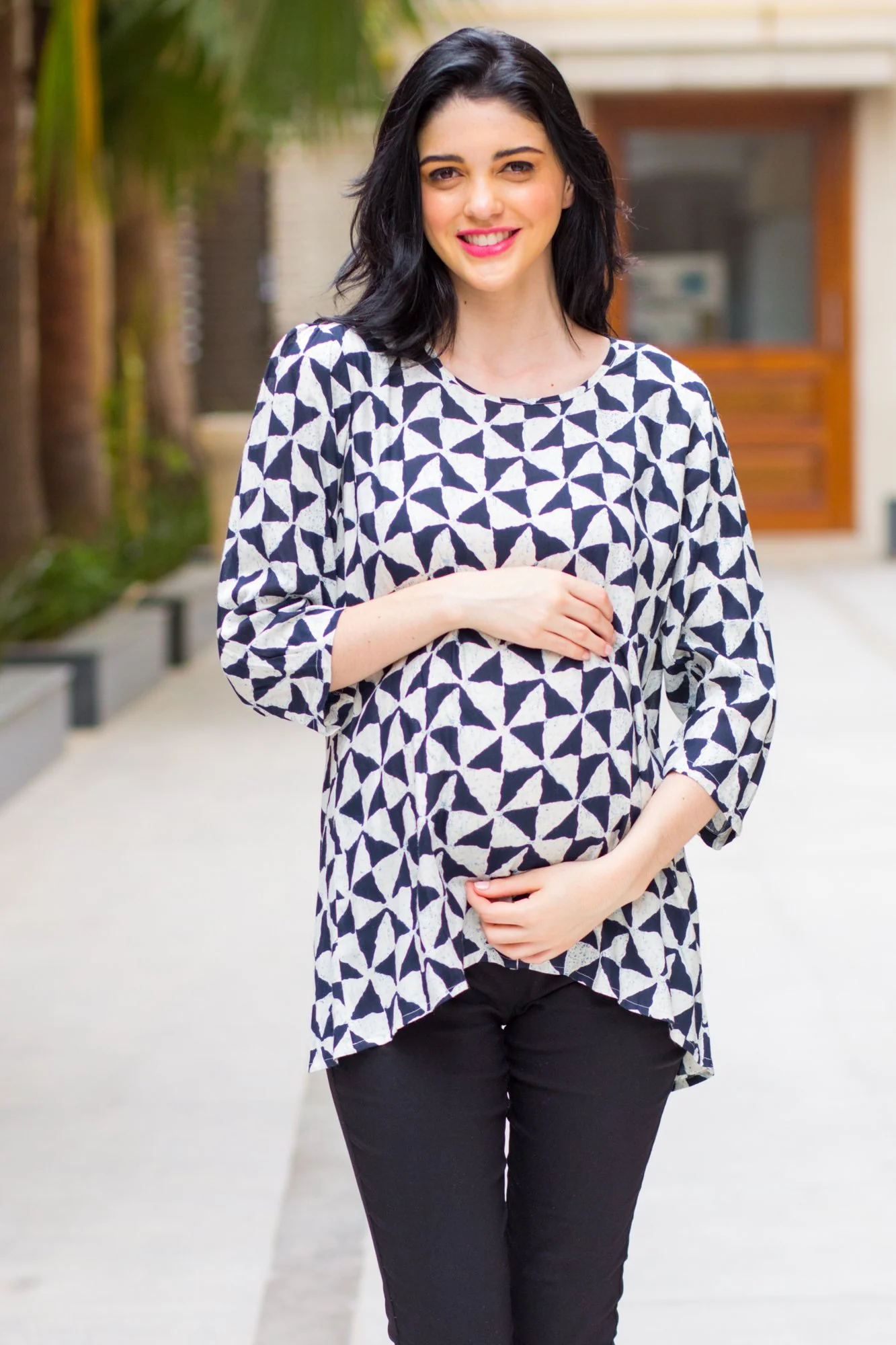 Jade Triangle Back Open Maternity Top - Chenance