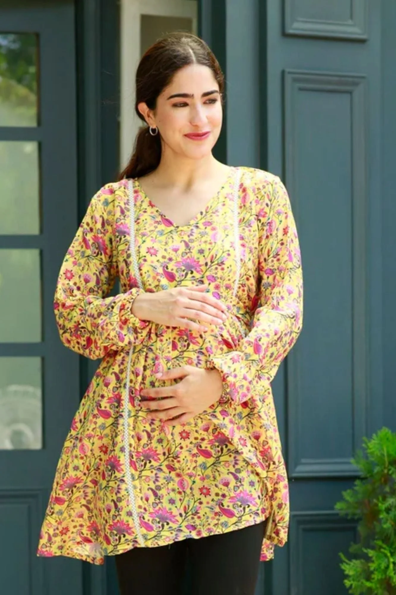 Miami Glow Pink Maternity Top - Chenance