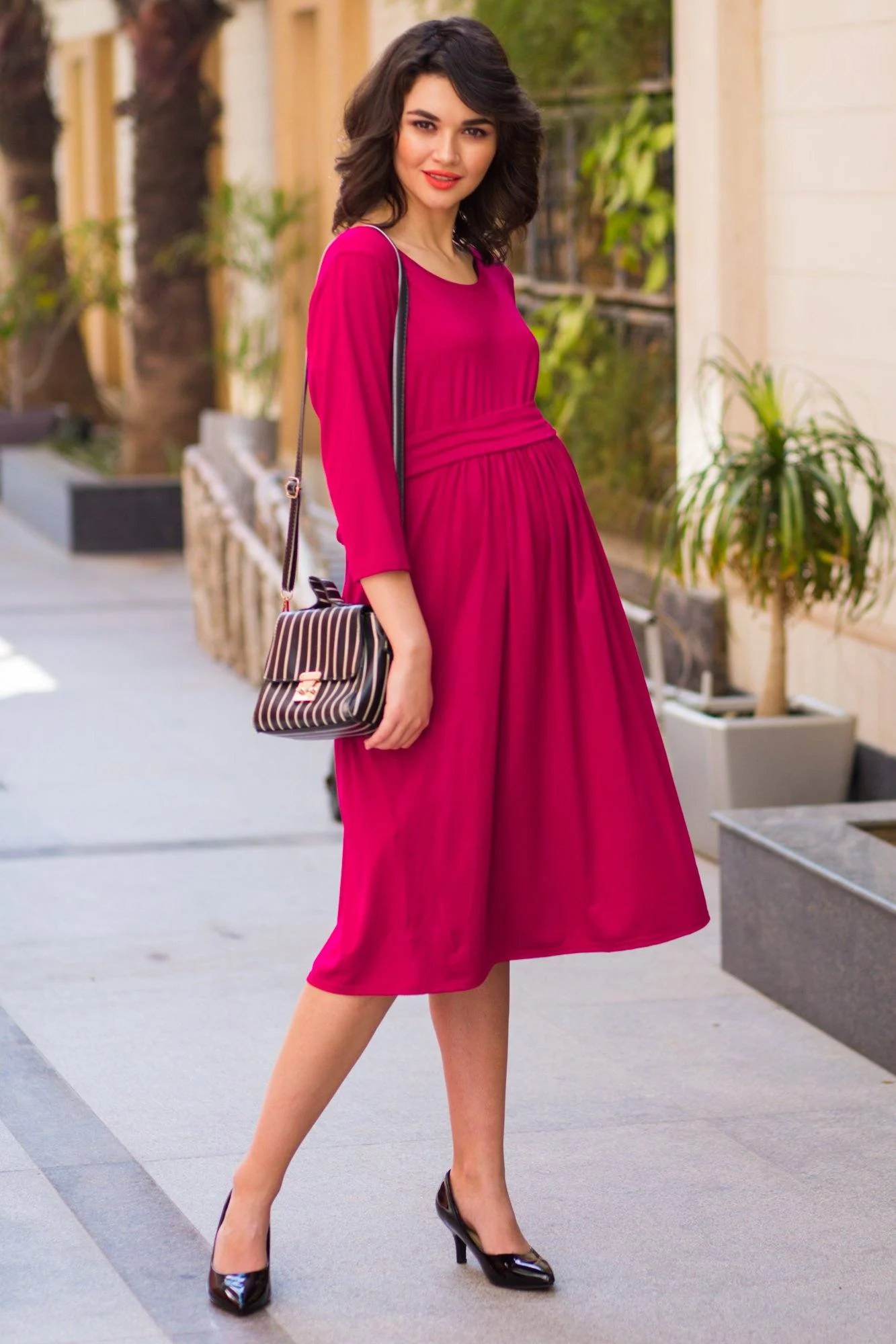 Royal Carnation Maternity Dress - Chenance