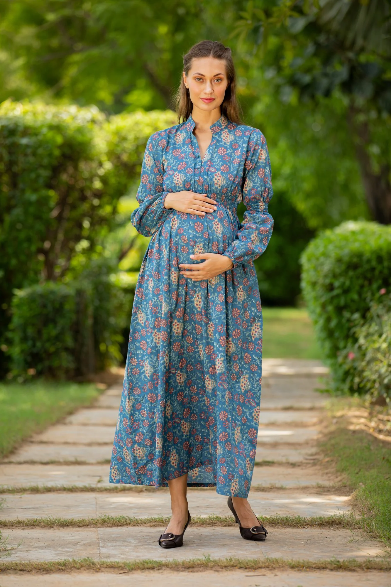 Moonlight Floral Maternity Dress - Chenance