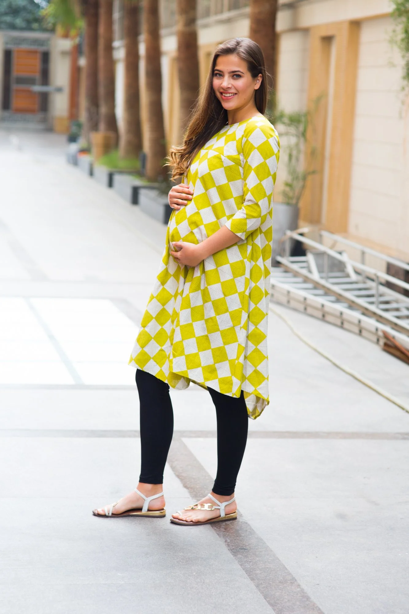 Lemon Maternity & Nursing Dress - Chenance